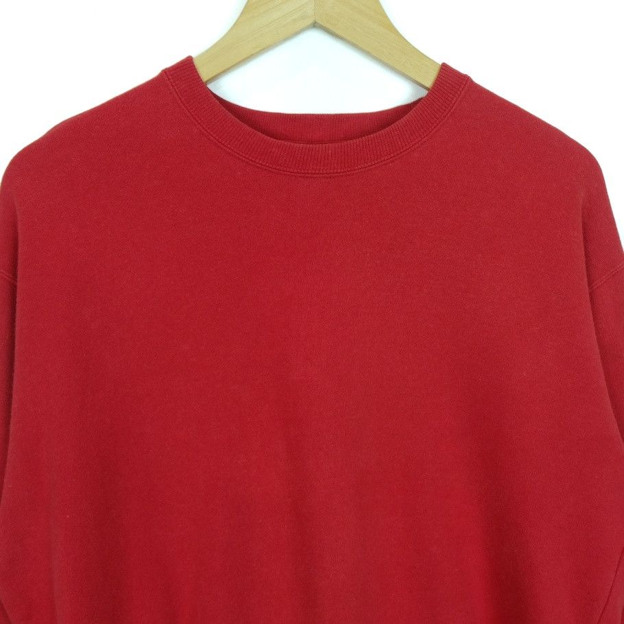 Converse Vintage CONVERSE Red Plain Sweatshirts Jumper Size US L / EU 52-54 / 3 - 3 Thumbnail