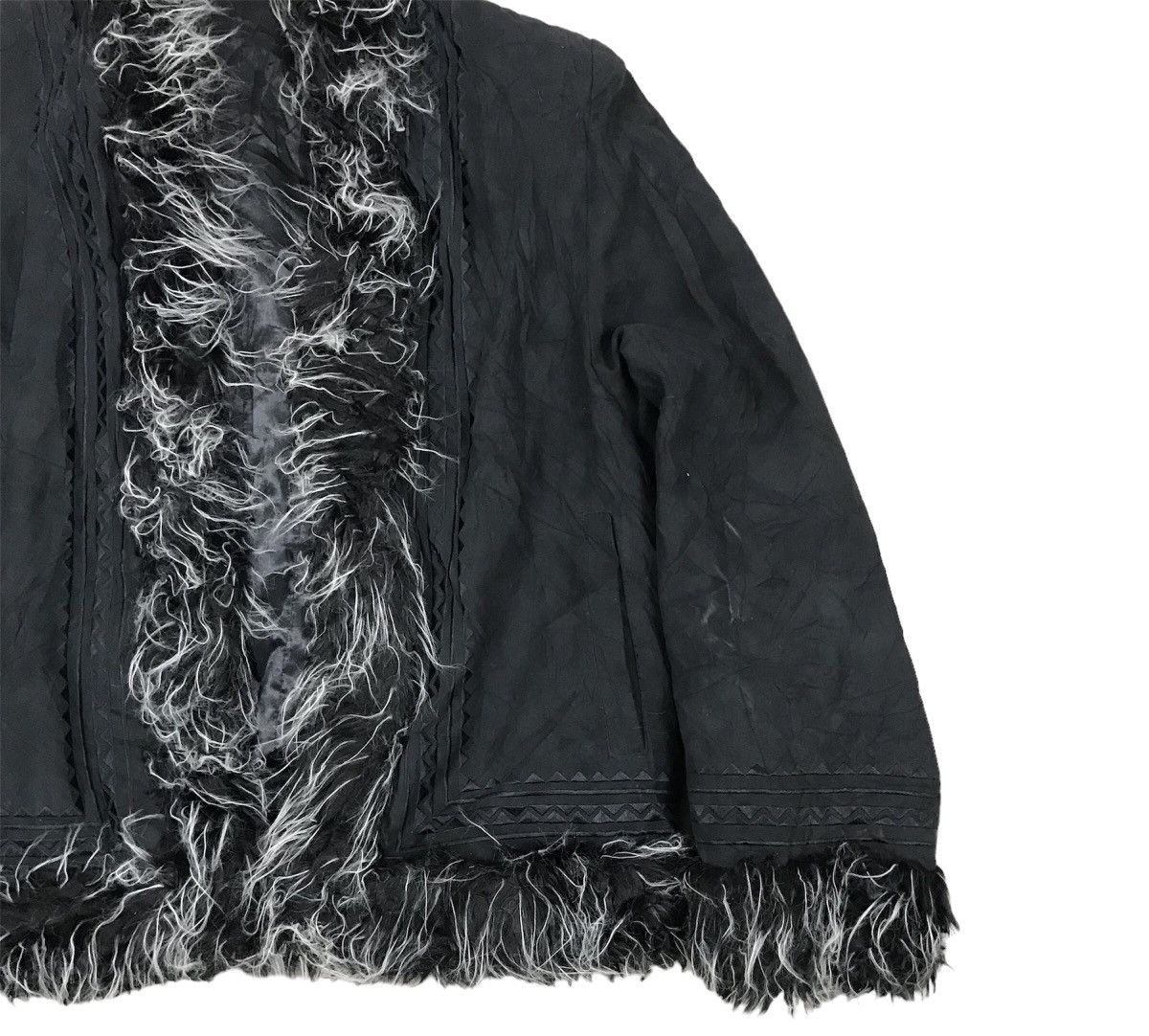 14th Addiction × If Six Was Nine × Le Grande Bleu (L.G.B.) Vintage Jantzen Faux Fur Suede Jacket Size L / US 10 / IT 46 - 2 Thumbnail
