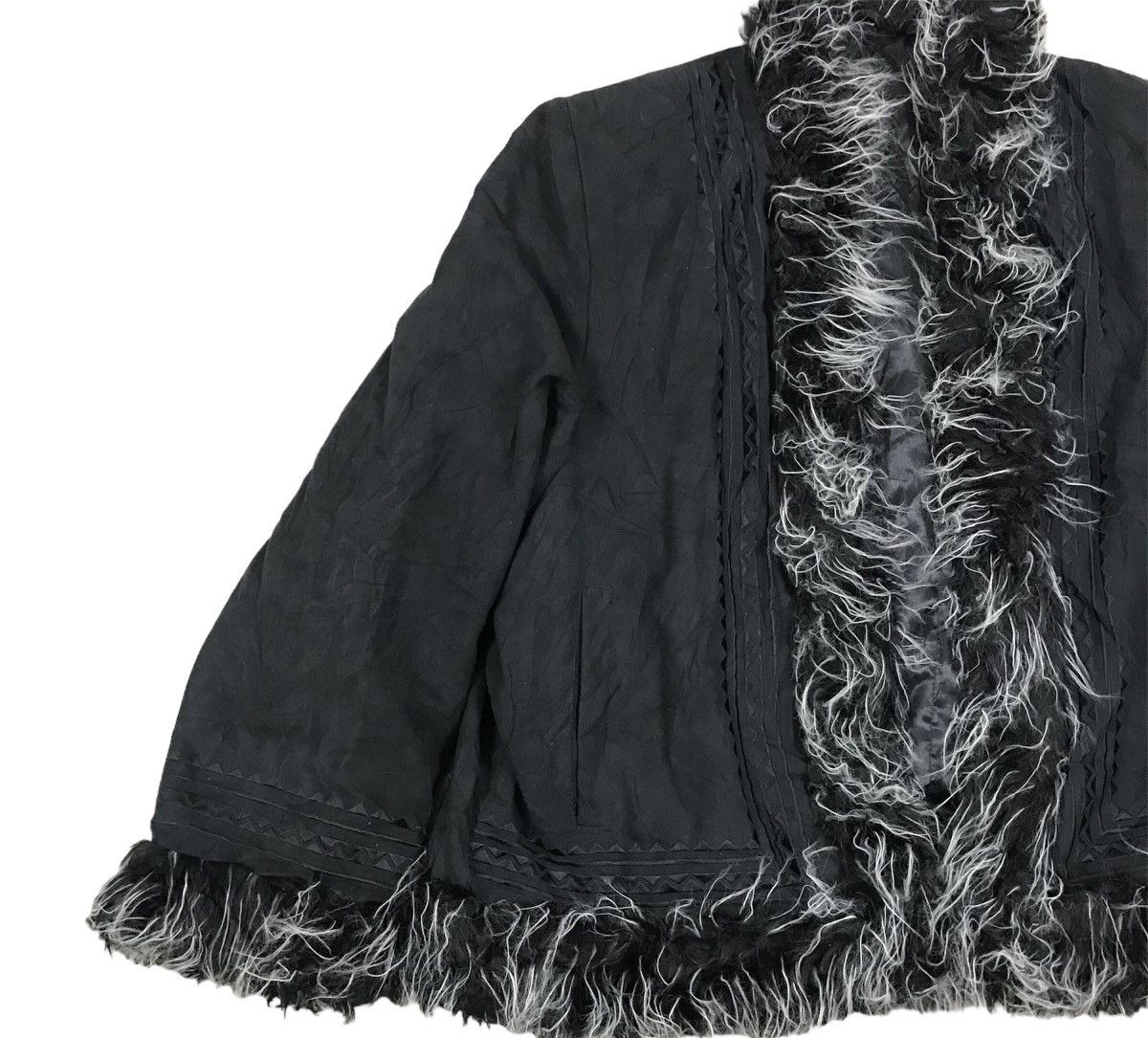 14th Addiction × If Six Was Nine × Le Grande Bleu (L.G.B.) Vintage Jantzen Faux Fur Suede Jacket Size L / US 10 / IT 46 - 3 Thumbnail