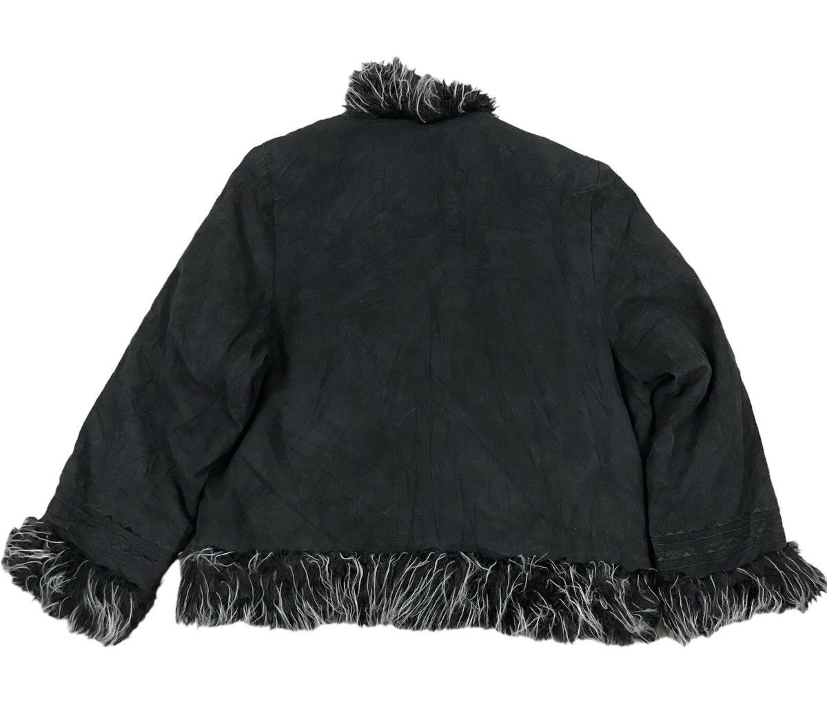 14th Addiction × If Six Was Nine × Le Grande Bleu (L.G.B.) Vintage Jantzen Faux Fur Suede Jacket Size L / US 10 / IT 46 - 4 Thumbnail