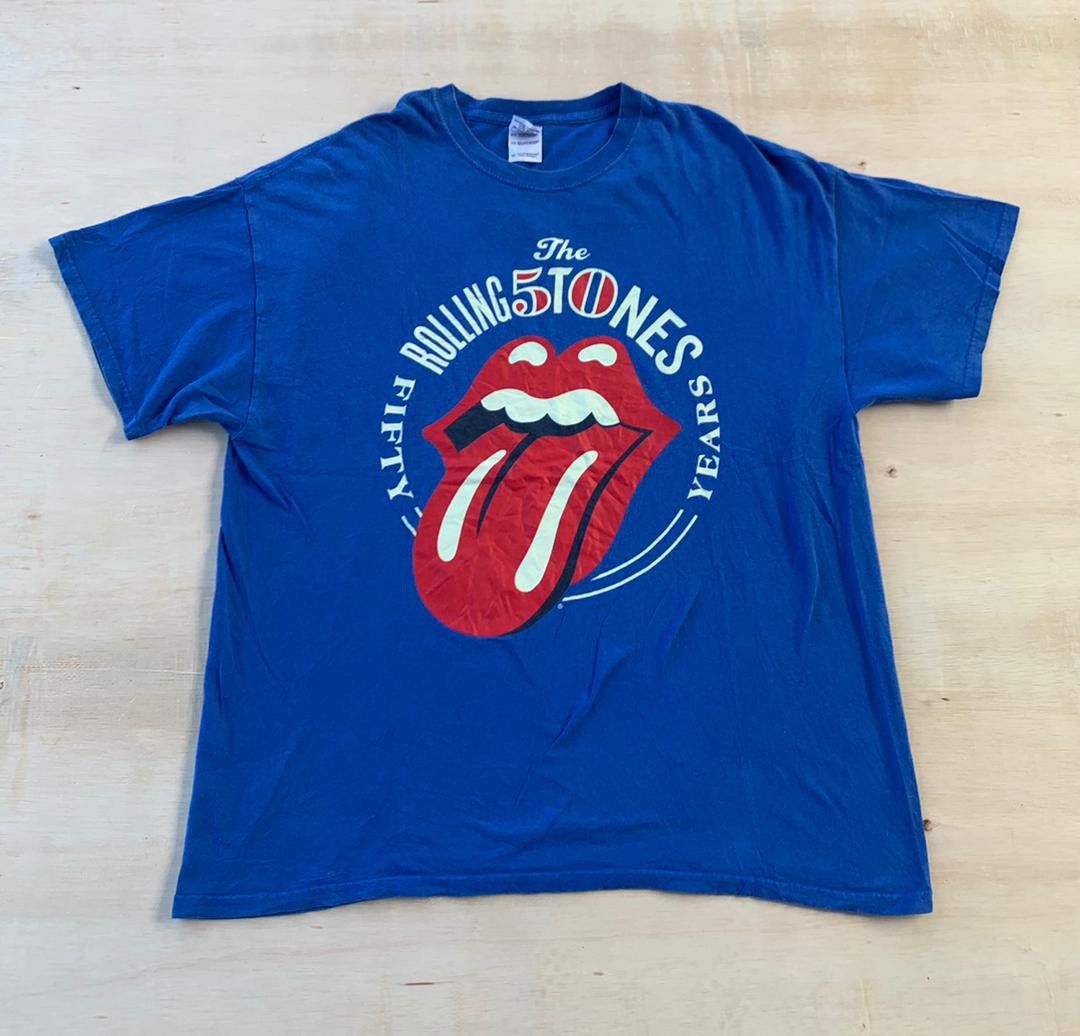image of Band Tees x The Rolling Stones in Blue, Men's (Size XL)