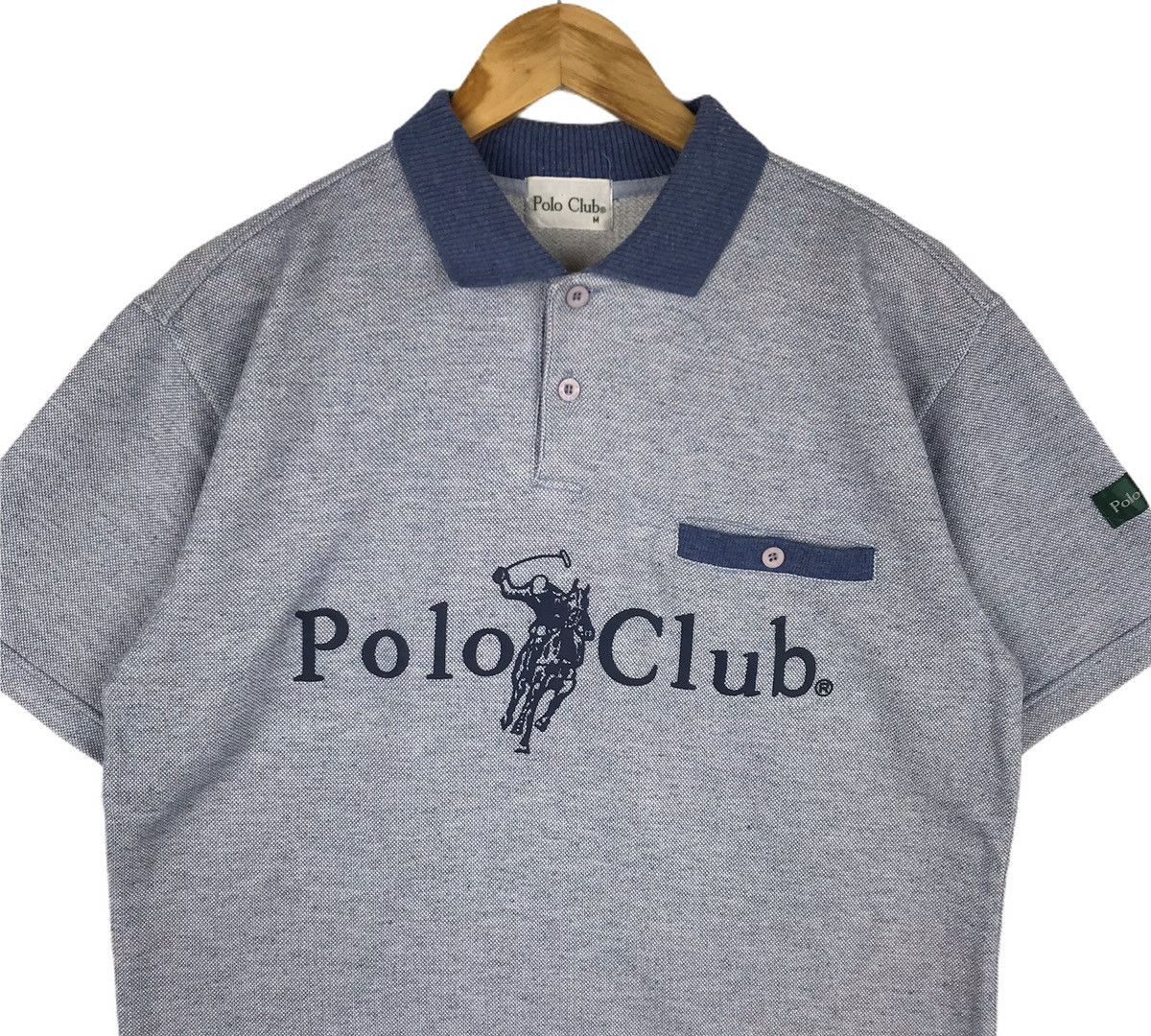 Beverly Hills Polo Club × Vintage Vintage POLO CLUB Spell Out Big Pony Polos Collar T-shirt Size US M / EU 48-50 / 2 - 2 Thumbnail