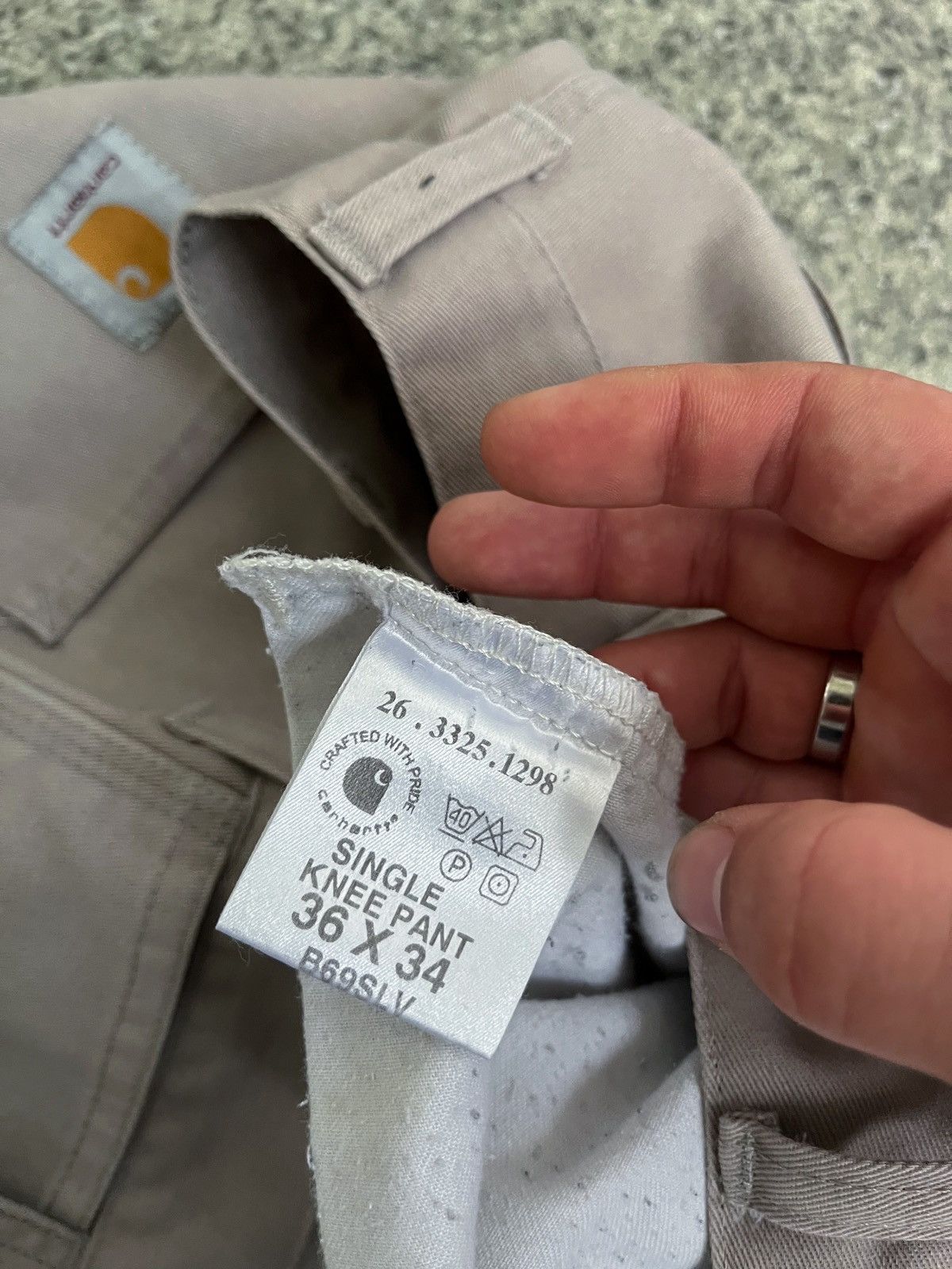 Carhartt × Carhartt Wip × Vintage VINTAGE 90’s CARHARTT SINGLE KNEE PANT CARGO BAGGY W36 L34 Size US 36 / EU 52 - 7 Thumbnail