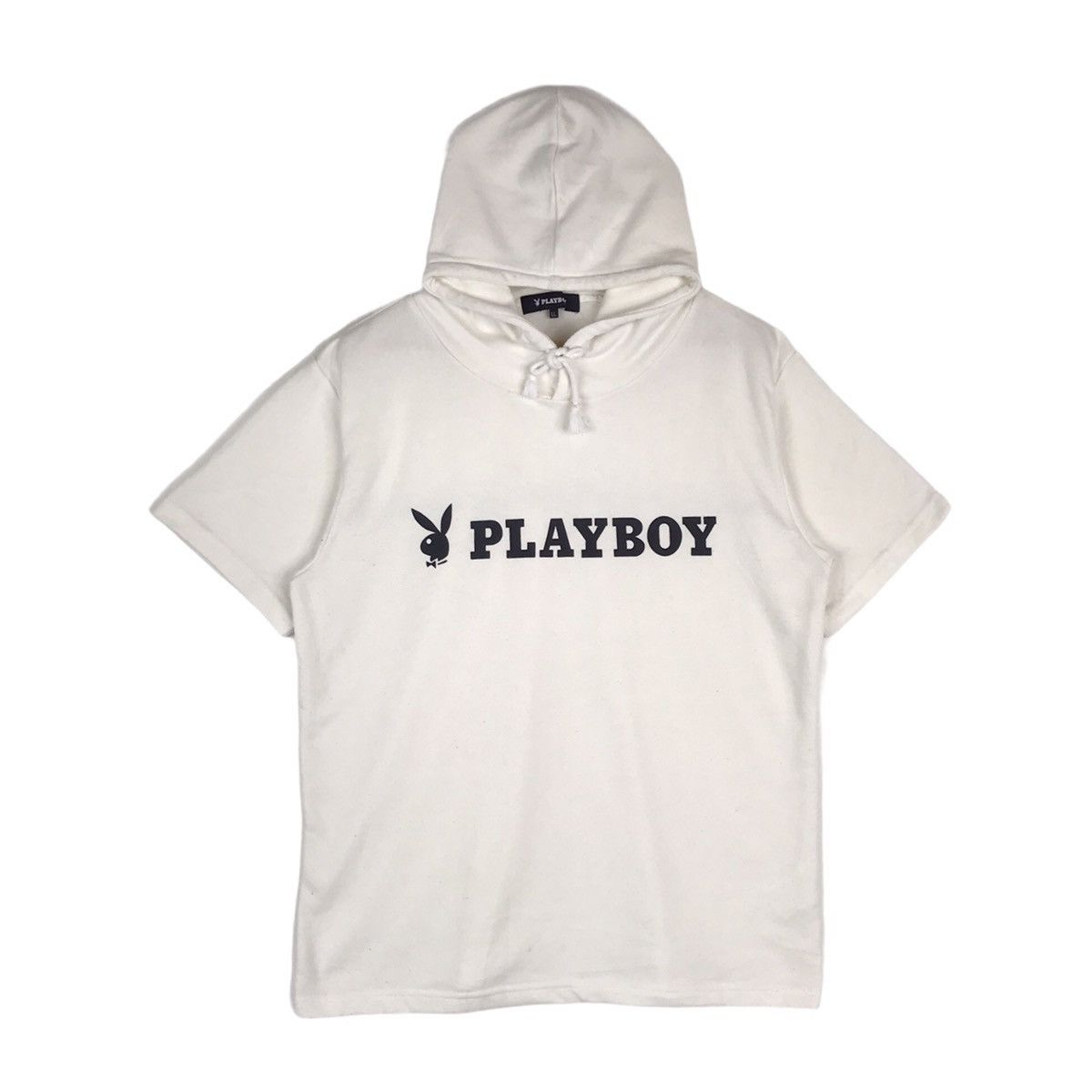 Playboy Vintage PLAYBOY Bunny Spell Out Hoodie Short Sleeve Shirt Size US L / EU 52-54 / 3 - 1 Thumbnail