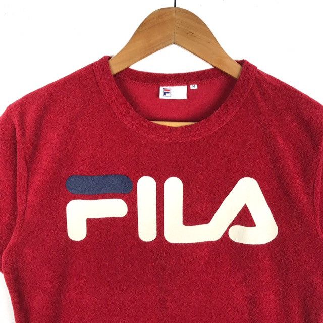 Fila Fila Spell Out Short Sleeve Fleece Sweatshirt Size US M / EU 48-50 / 2 - 2 Thumbnail
