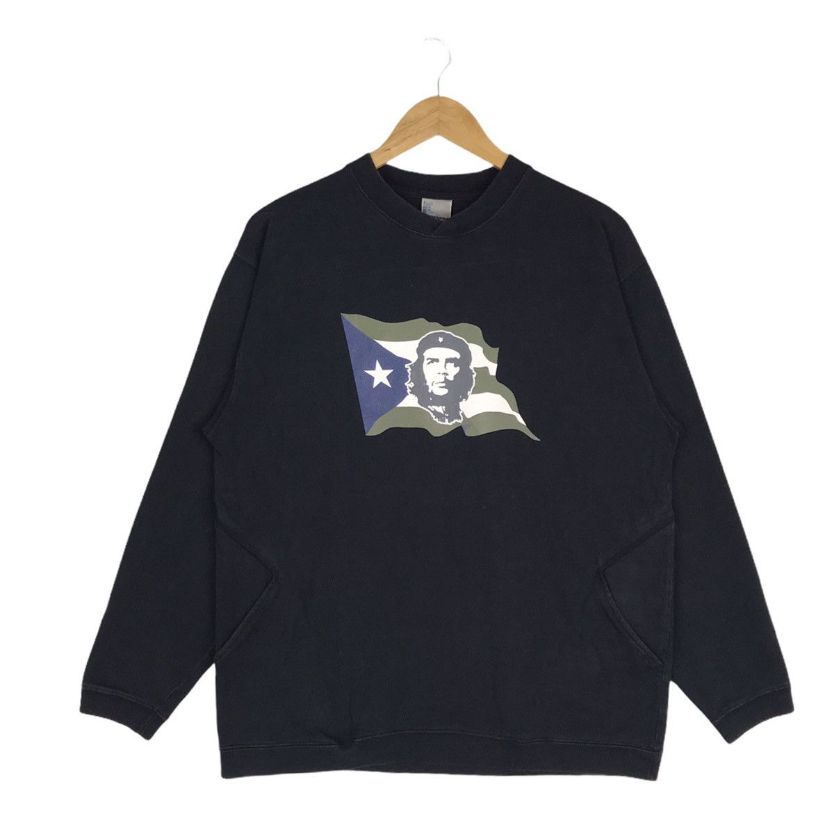 Vintage Vintage Che Guevara with Argentina Flag Printed Sweatshirt Size US L / EU 52-54 / 3 - 1 Thumbnail