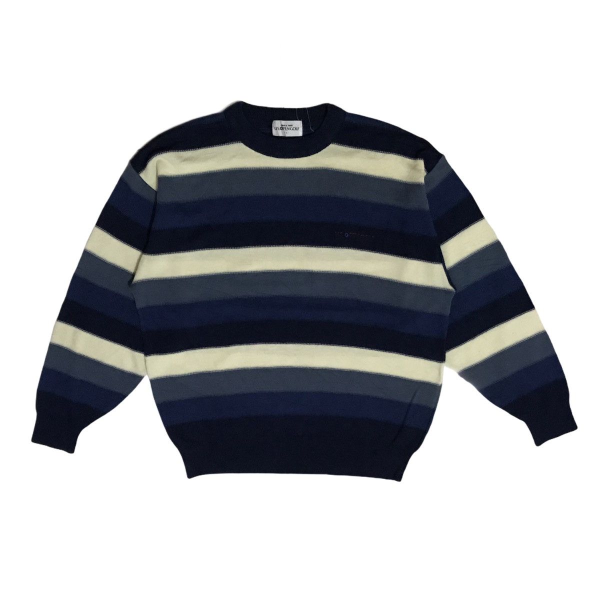 Vintage Vintage 90s U.S Open Golf Stripe Knitwear Sweatshirt Size US L / EU 52-54 / 3 - 1 Thumbnail