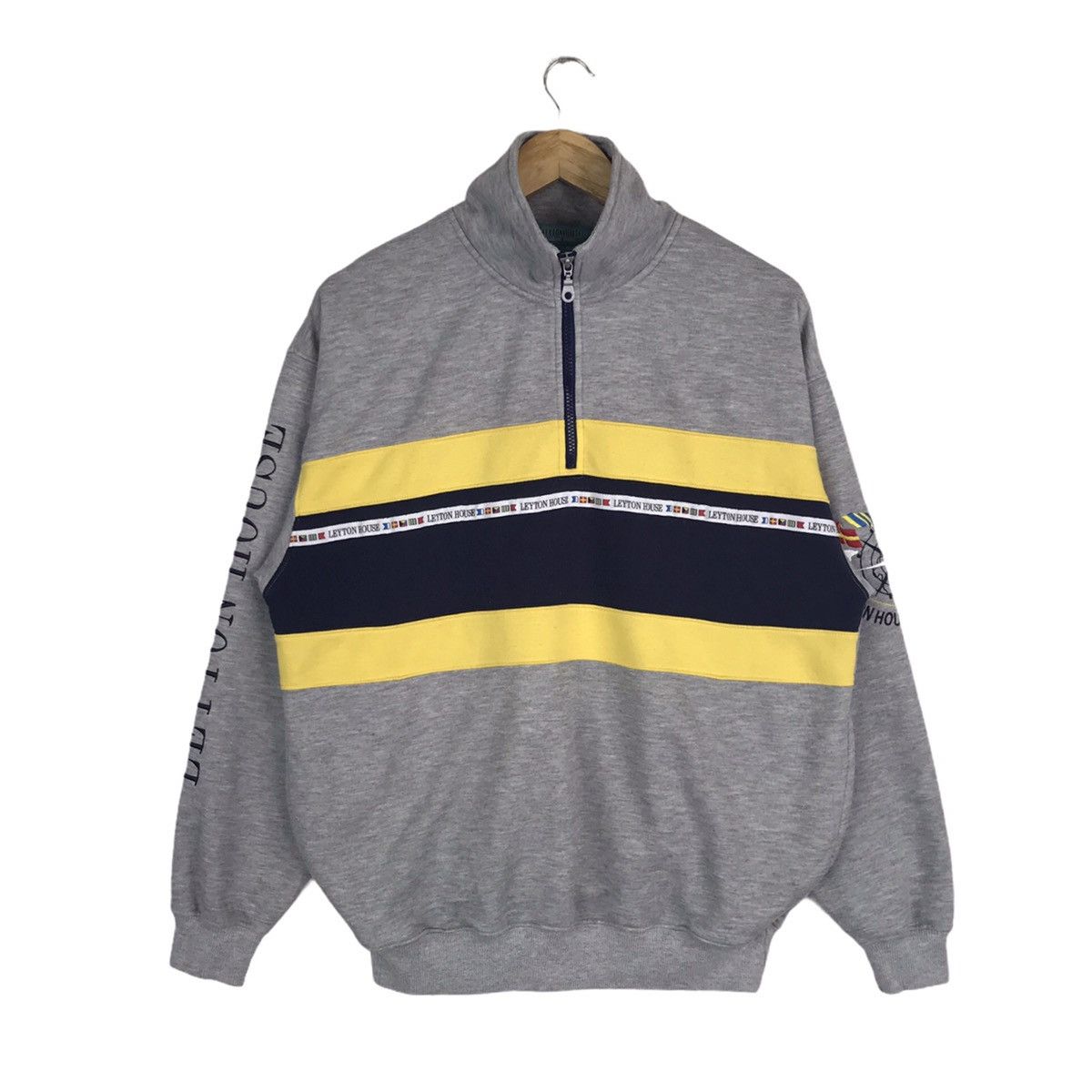 Sports Specialties × Vintage Vintage Leyton House Versus Sports Half Zipper Sweatshirt Size US L / EU 52-54 / 3 - 4 Thumbnail