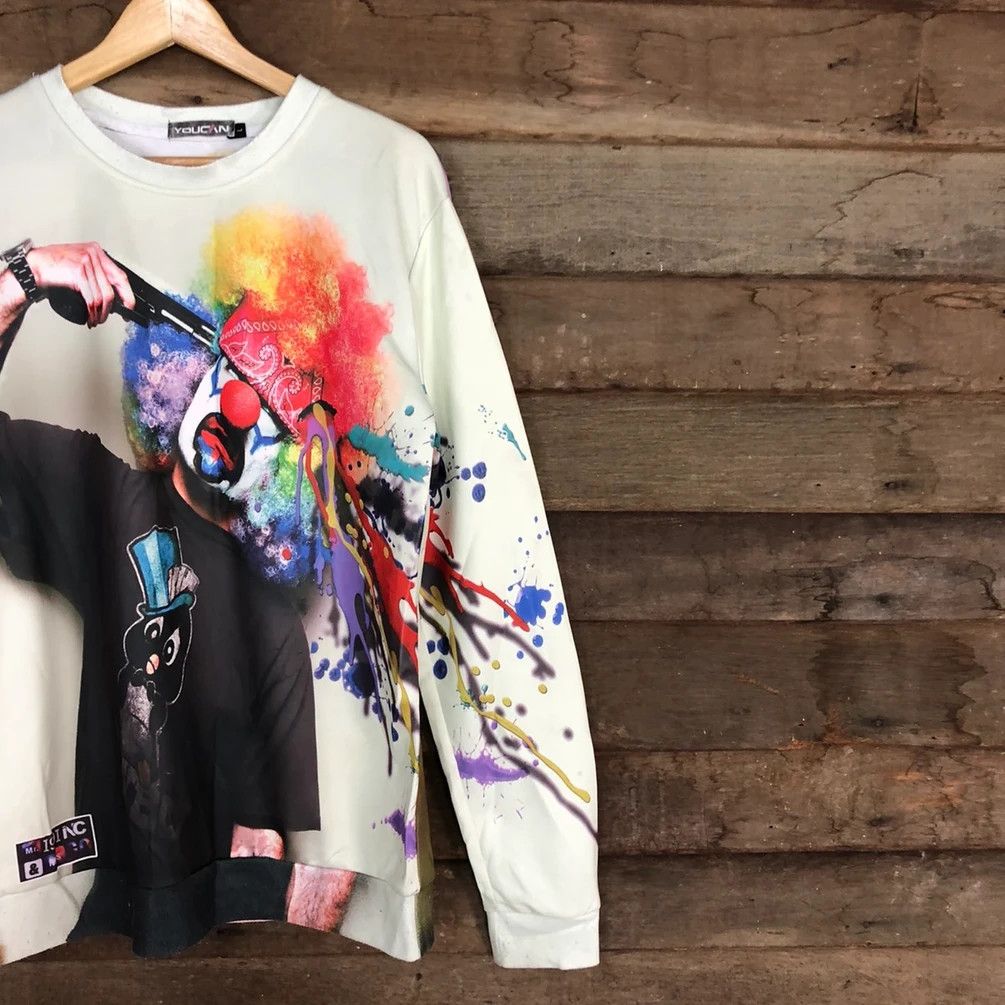 DC Comics Joker clown with gun big print Youcan Sweatshirt #3525 DL Size US L / EU 52-54 / 3 - 6 Thumbnail
