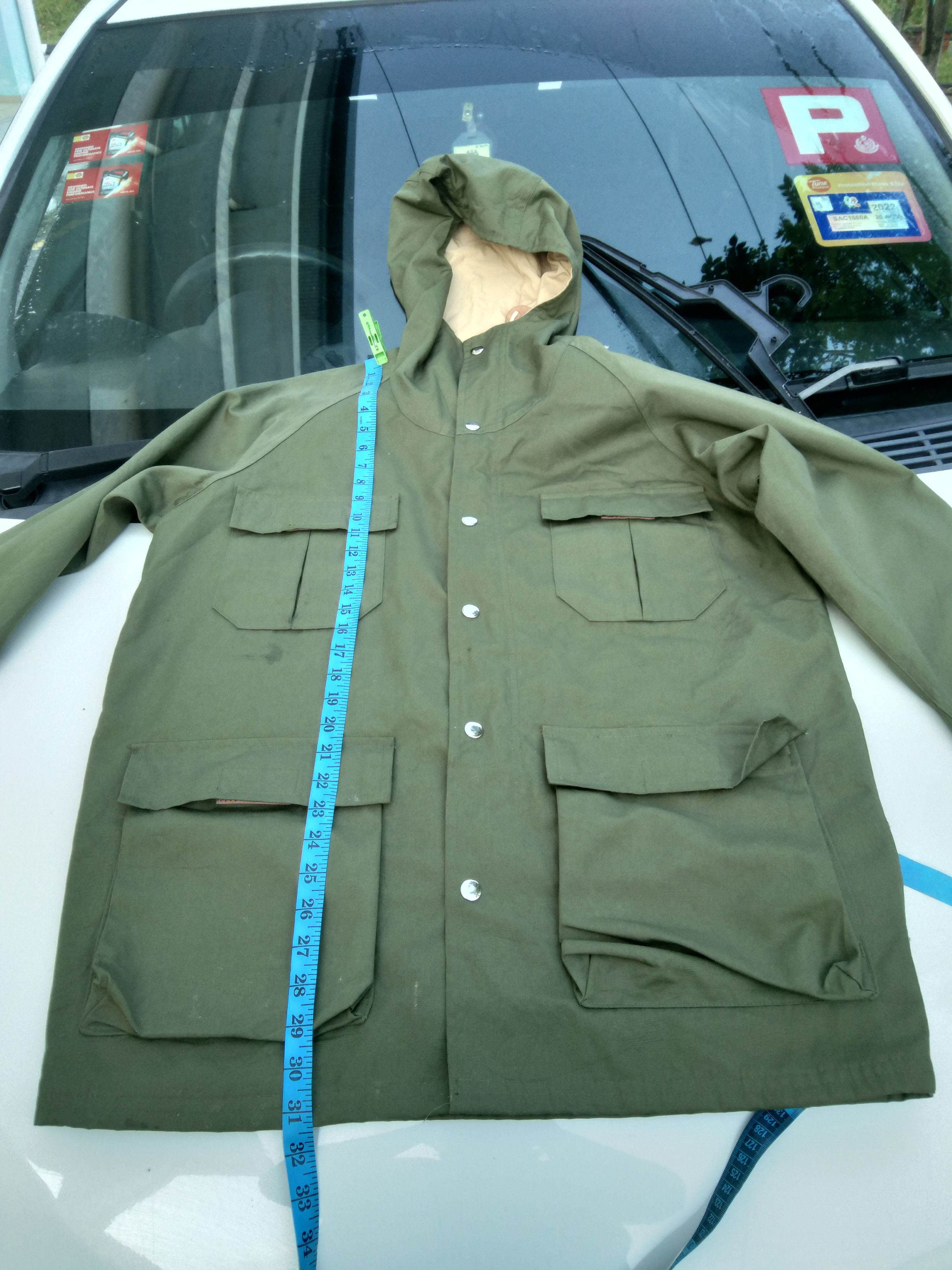 Japanese Brand MILITARYSTYLE OG-107 HOODIEJACKET with BACK ZIPPER POCKET Size US L / EU 52-54 / 3 - 12 Thumbnail