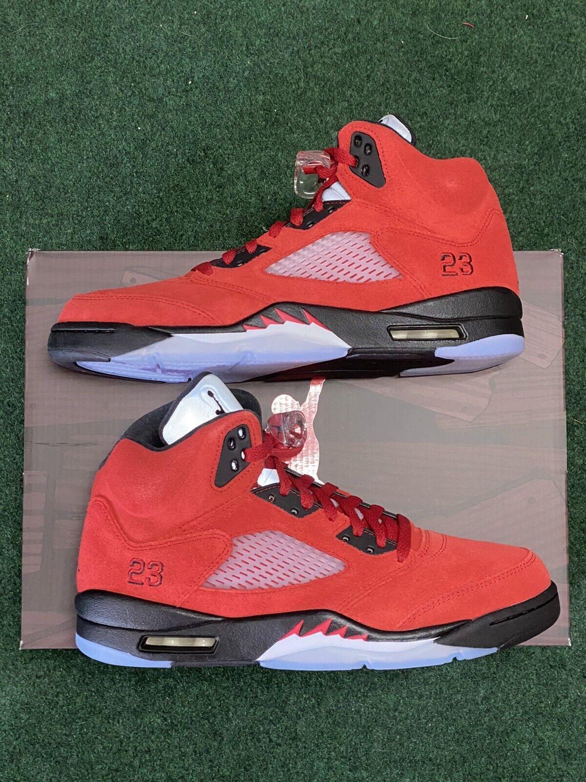 image of Air Jordan 5 Retro Raging Bull Shoes in Red, Men's (Size 11)