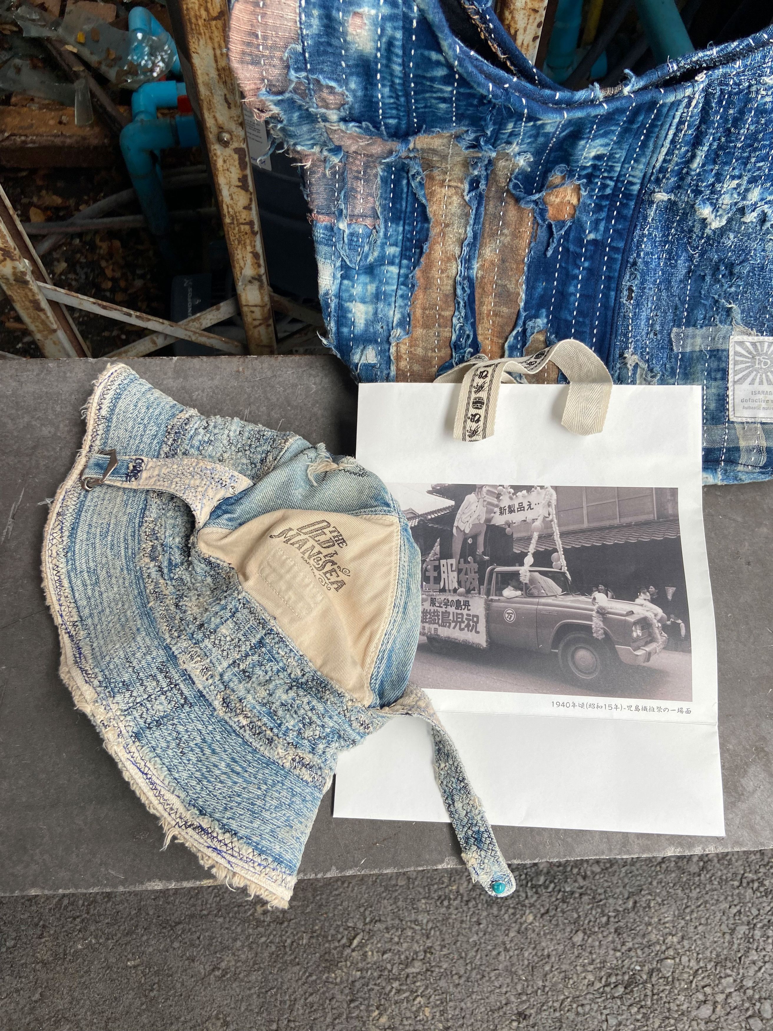 Japanese Brand 🧵KAPITAL OLD MAN AND THE SEA BUCKET HAT Size ONE SIZE - 6 Thumbnail
