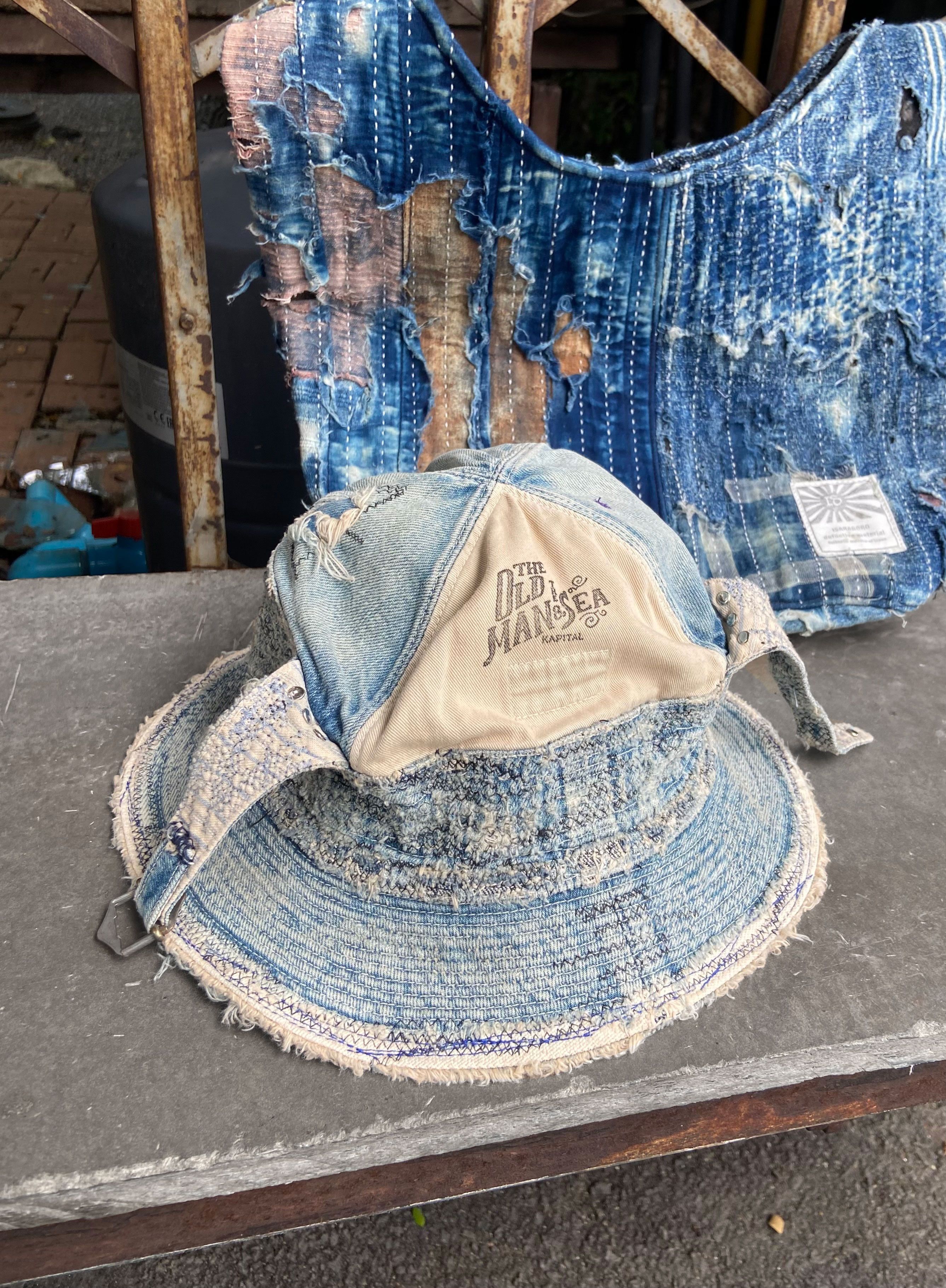 Japanese Brand 🧵KAPITAL OLD MAN AND THE SEA BUCKET HAT Size ONE SIZE - 1 Thumbnail