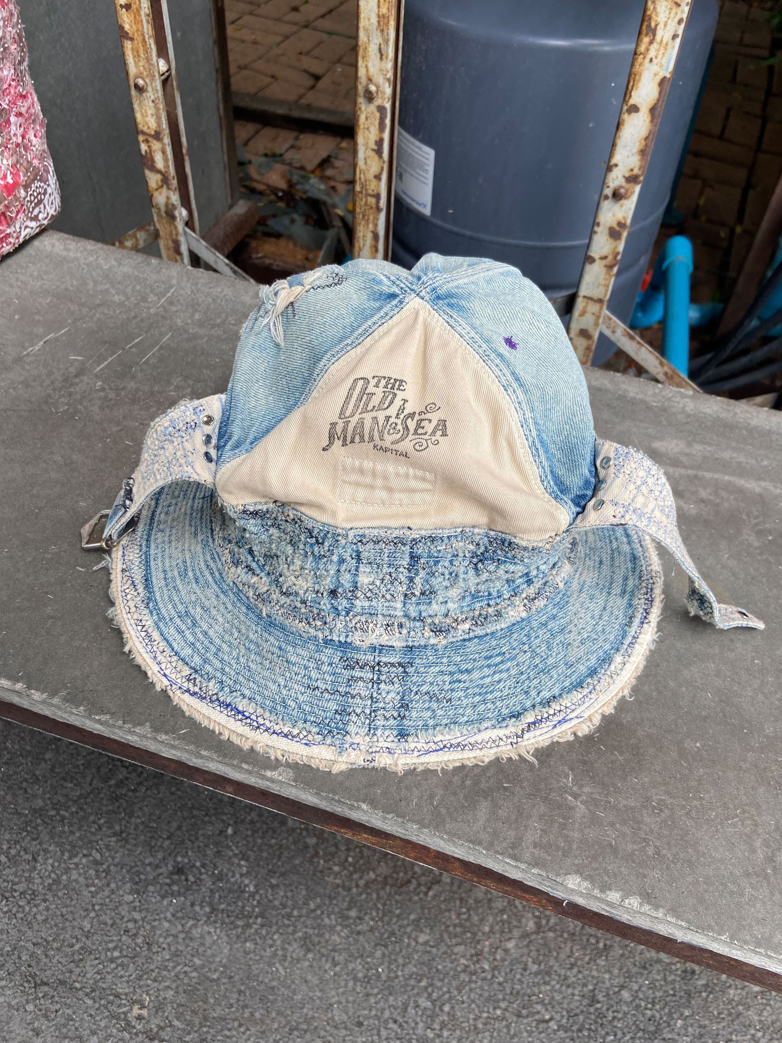 Japanese Brand 🧵KAPITAL OLD MAN AND THE SEA BUCKET HAT Size ONE SIZE - 7 Thumbnail