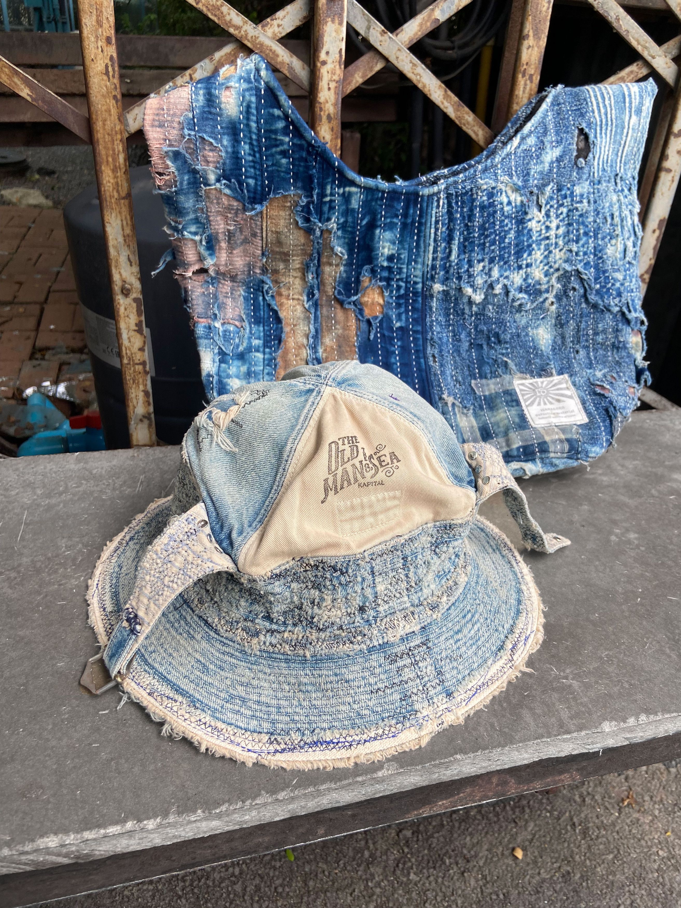 Japanese Brand 🧵KAPITAL OLD MAN AND THE SEA BUCKET HAT Size ONE SIZE - 13 Thumbnail