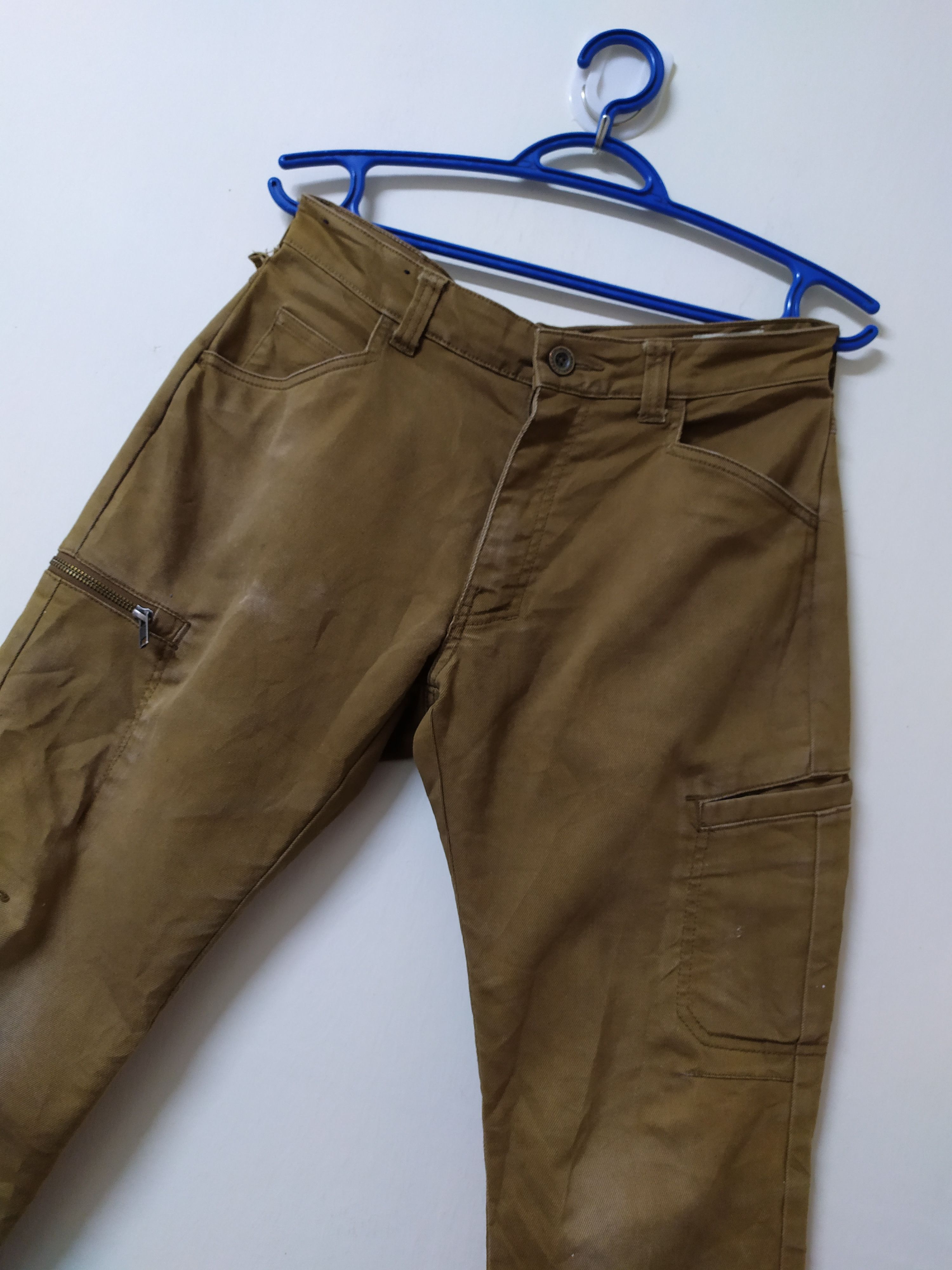 Japanese Brand × Vintage FINE ASSIST FADED BROWN CARGO PANTS Size US 30 / EU 46 - 3 Thumbnail