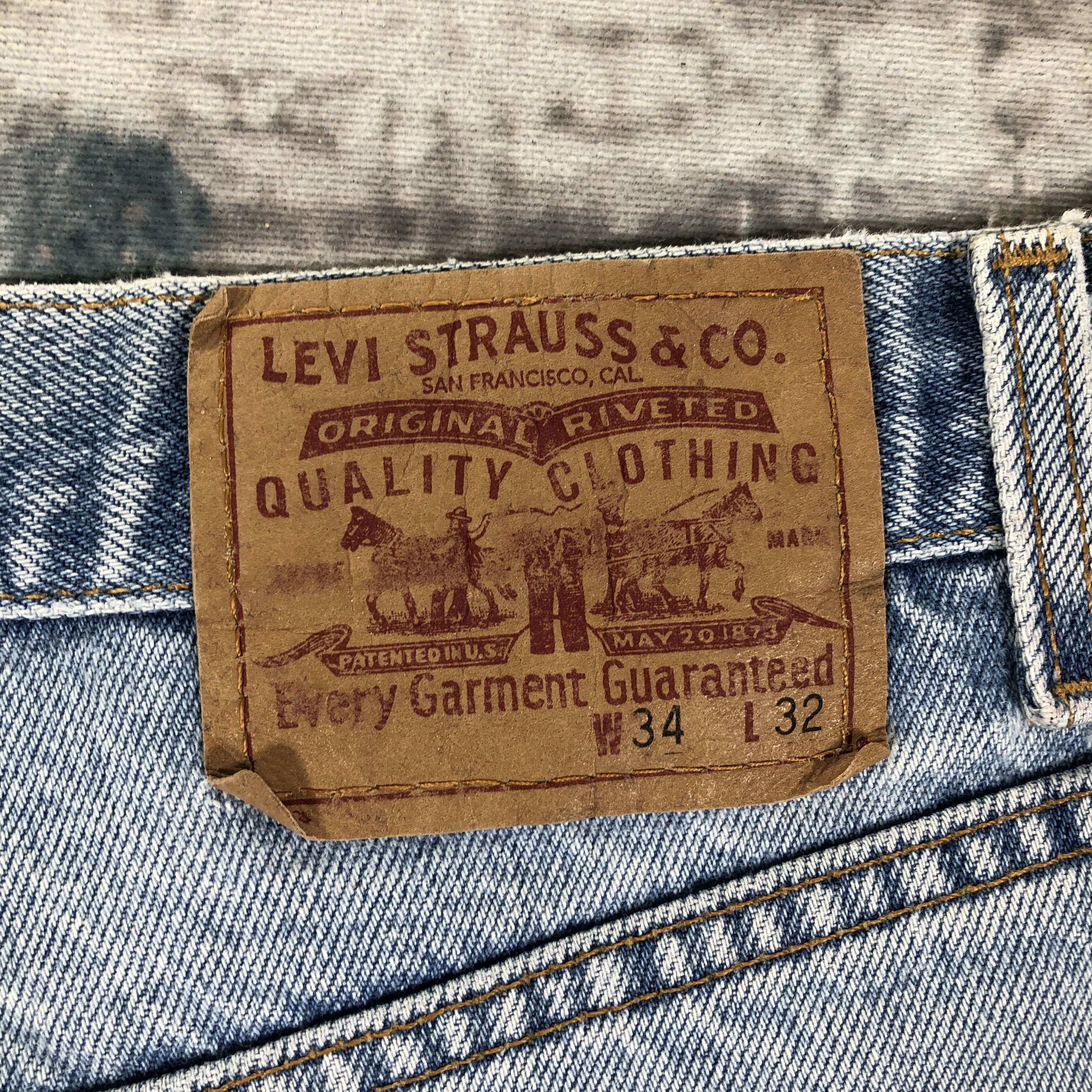 Levi's Levi's Jeans 468 Dirty Dot Paint Light Blue Size US 32 / EU 48 - 13 Thumbnail