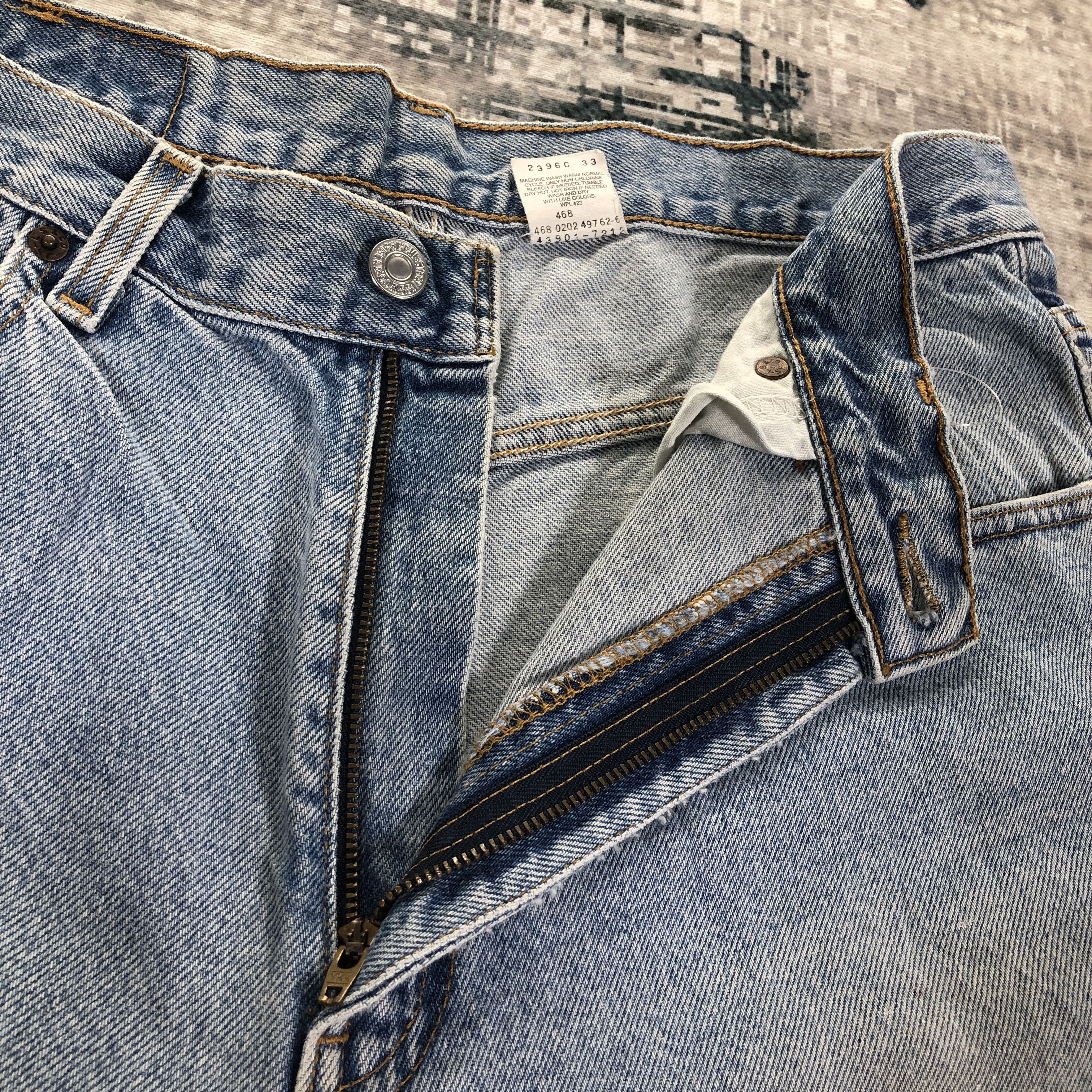 Levi's Levi's Jeans 468 Dirty Dot Paint Light Blue Size US 32 / EU 48 - 4 Thumbnail