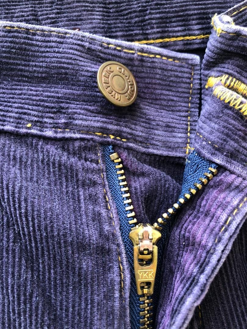 Hysteric Glamour Vintage HG Made in Japan Purple Corduroy Striped Pant Size US 28 / EU 44 - 4 Thumbnail