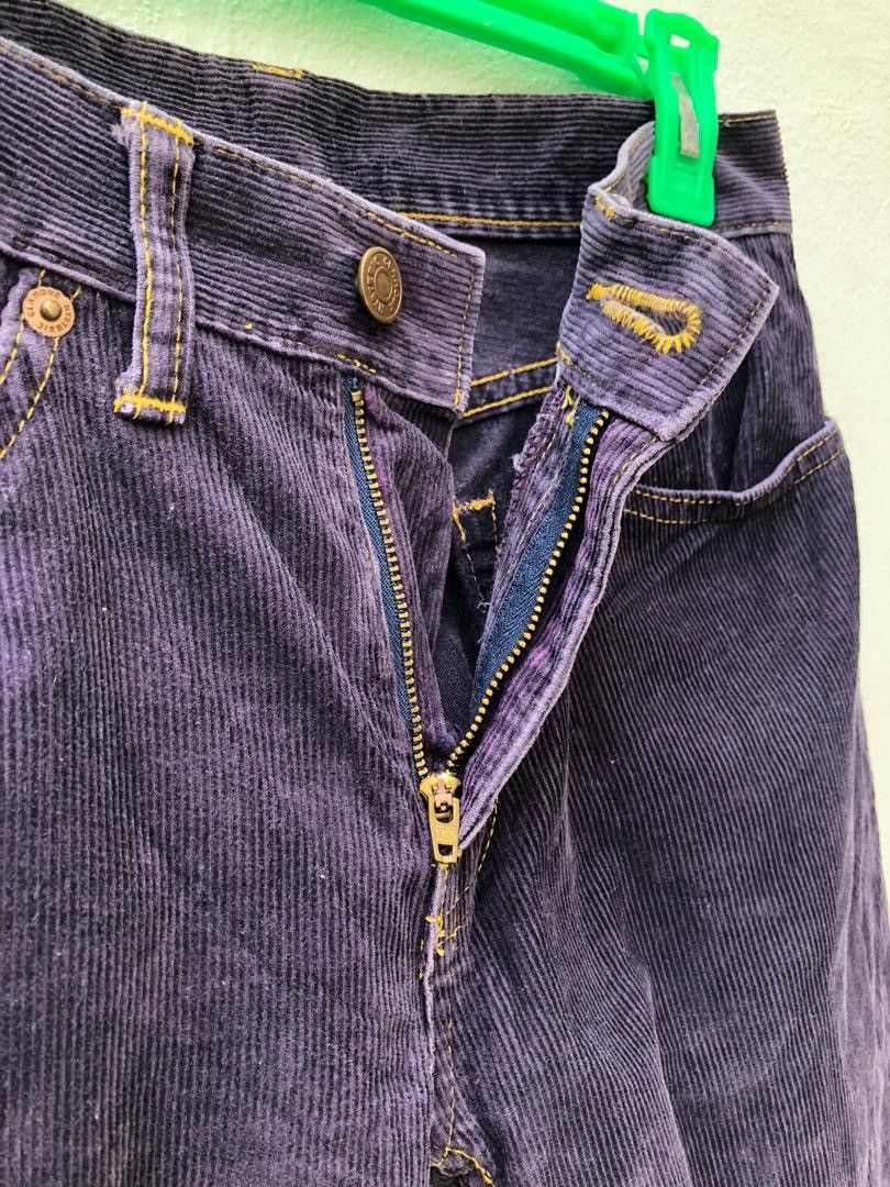 Hysteric Glamour Vintage HG Made in Japan Purple Corduroy Striped Pant Size US 28 / EU 44 - 3 Thumbnail