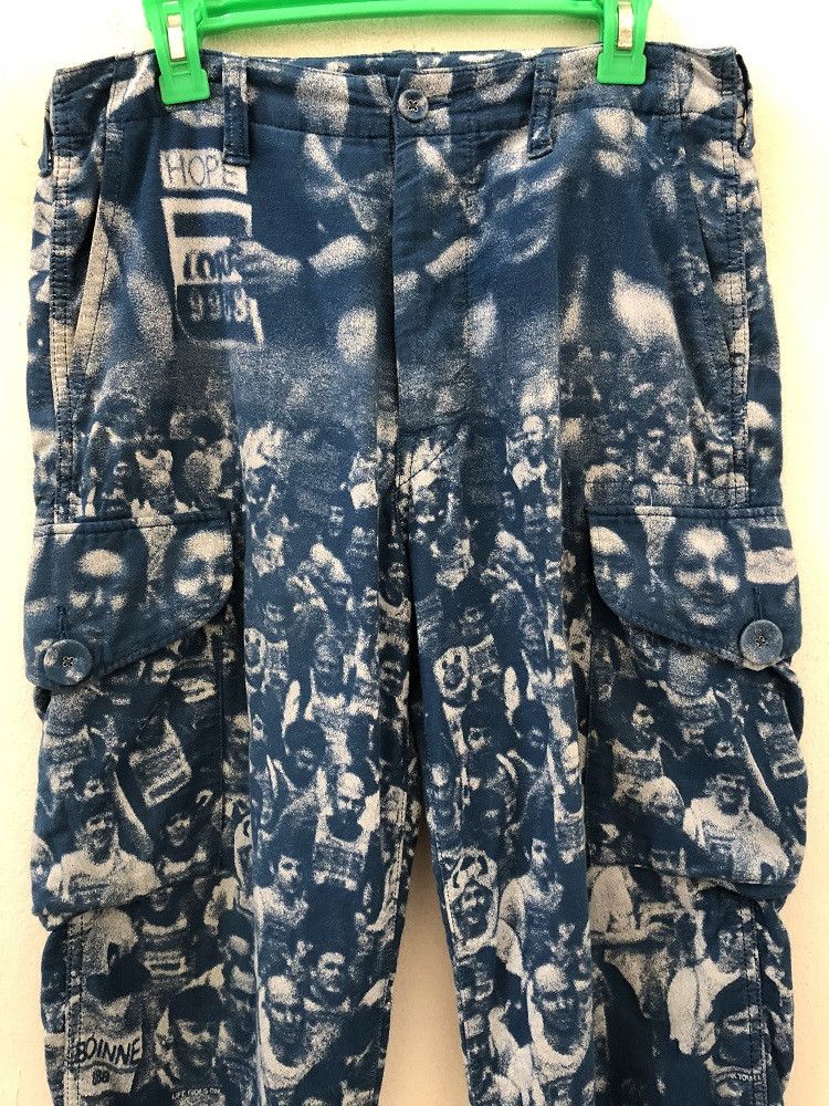 BRU NA BOINNE × Japanese Brand Bru Na Boinne Japan All Printed Baggy Cargo Trouser Pant Size US 31 - 2 Thumbnail