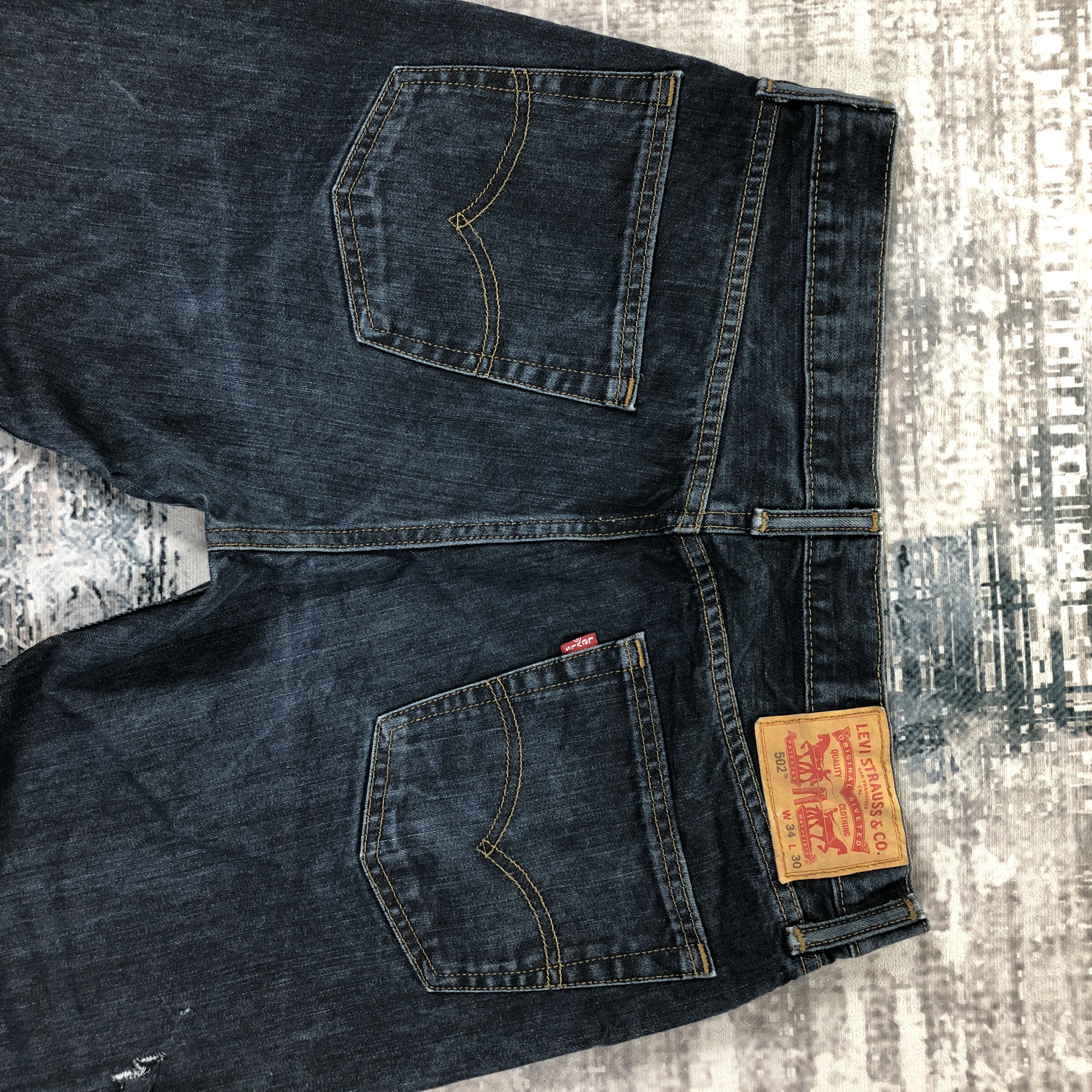 Levi's Levis 502 Jeans Dark Blue Size US 33 - 4 Thumbnail