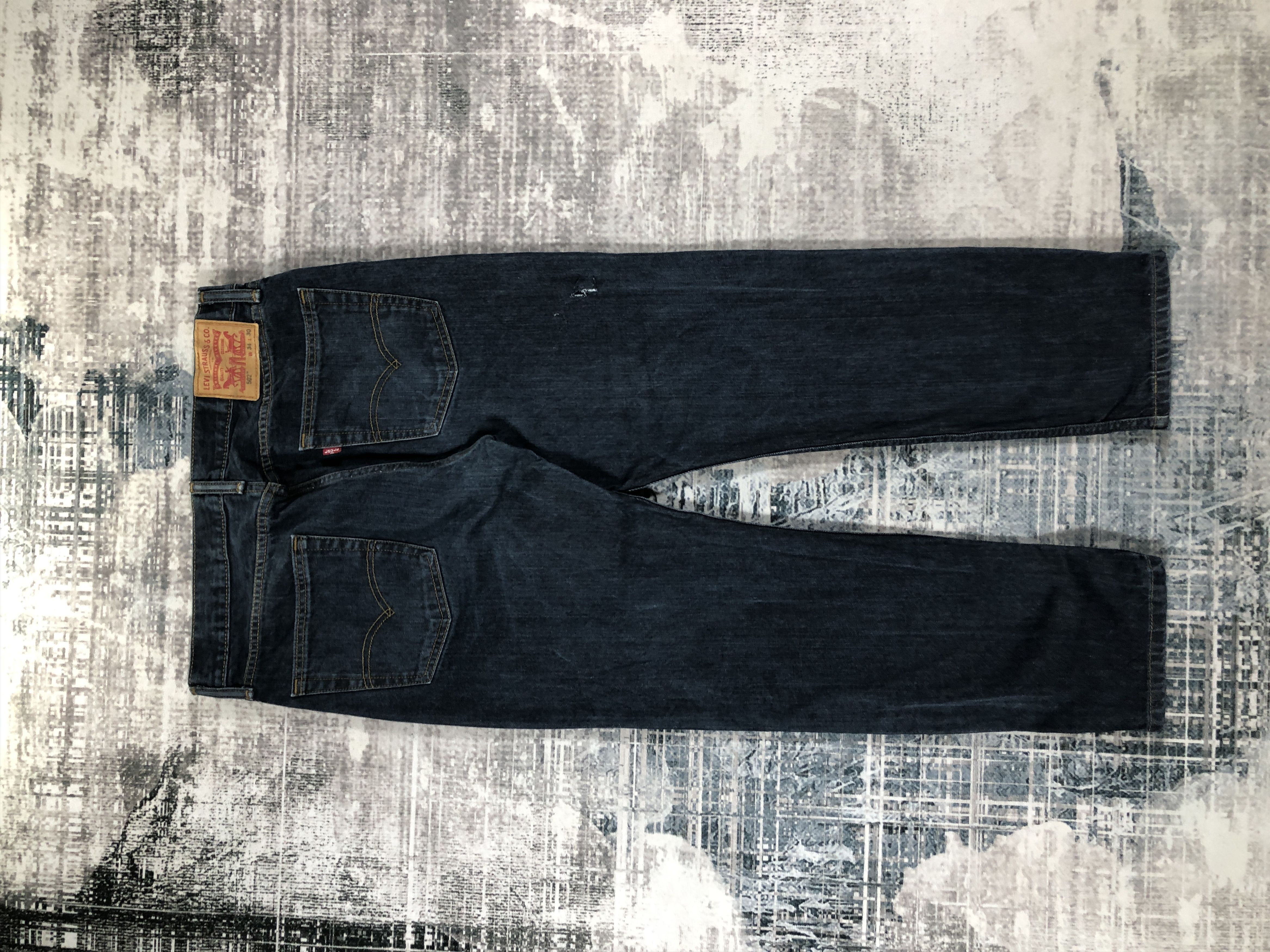 Levi's Levis 502 Jeans Dark Blue Size US 33 - 2 Thumbnail