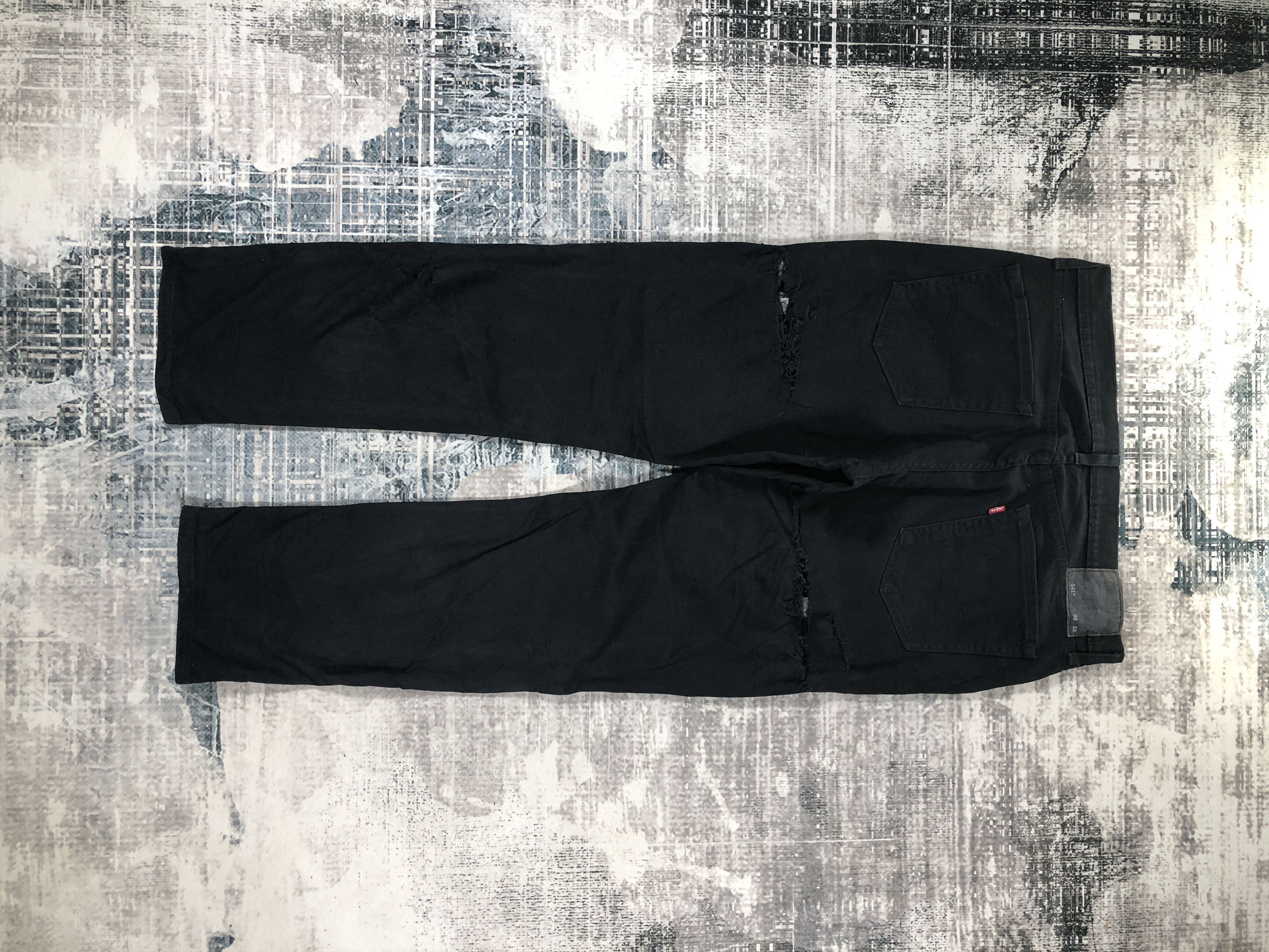 Levi's Levi's Jeans 541 Distressed Black Washed Size US 37 - 2 Thumbnail