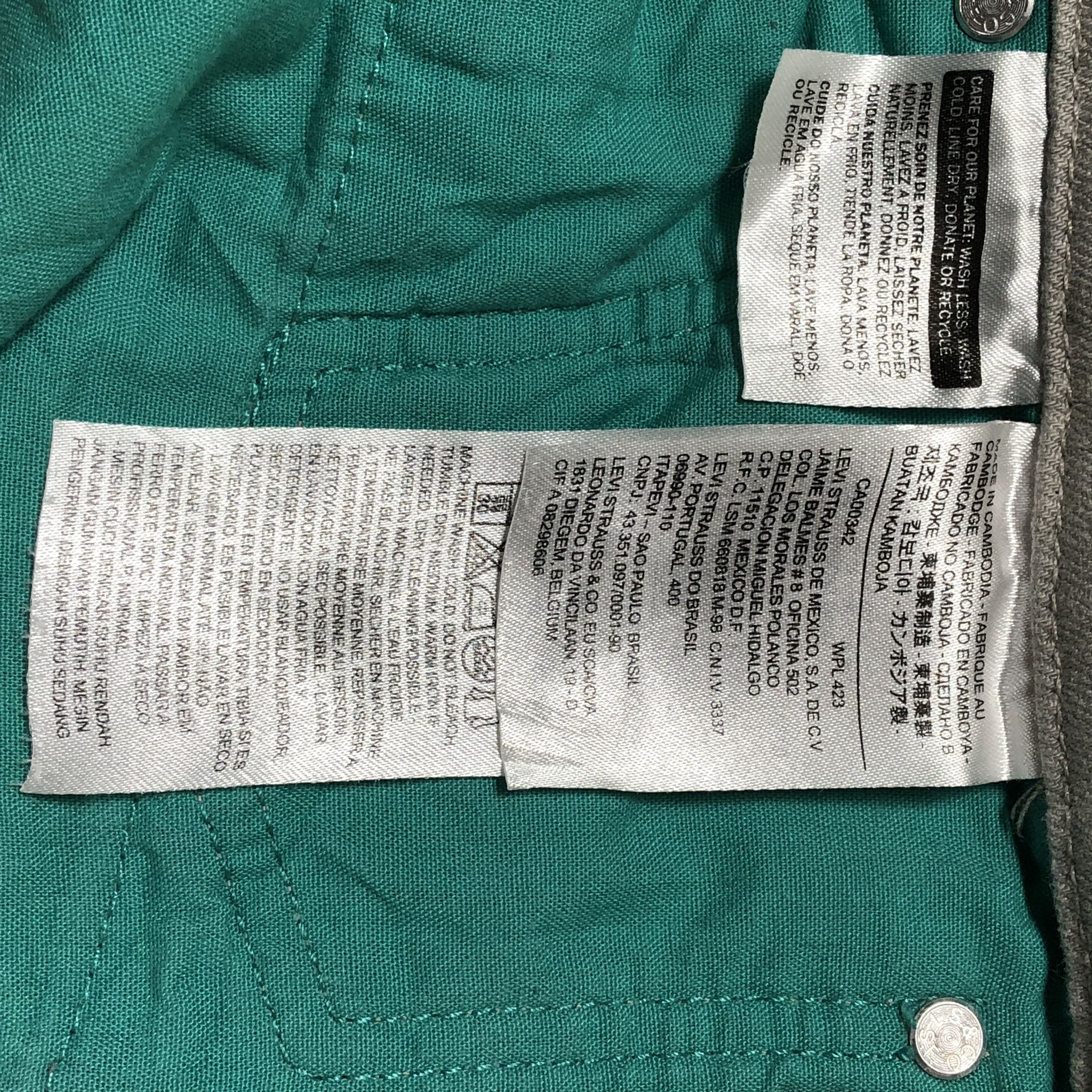 Levi's Vintage Levis 511 Faded Gray Size US 34 / EU 50 - 10 Thumbnail