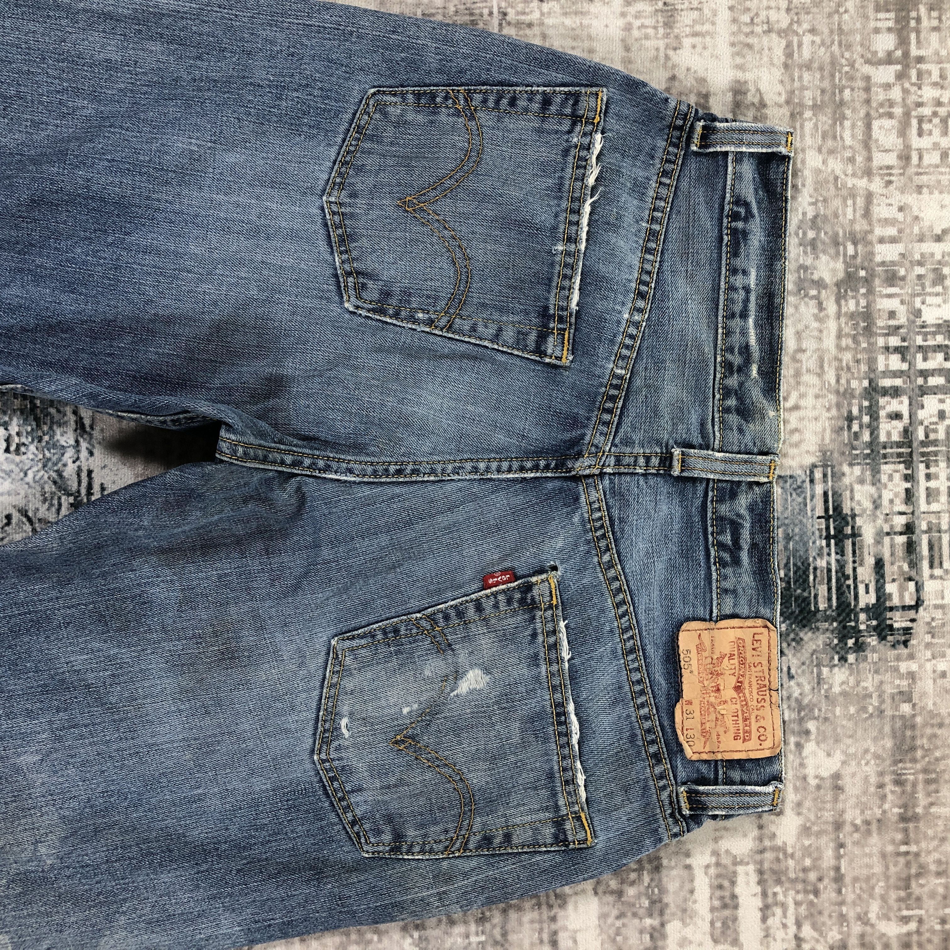 Levi's Vintage Levis 505 Distressed Medium Wash Size US 31 - 4 Thumbnail