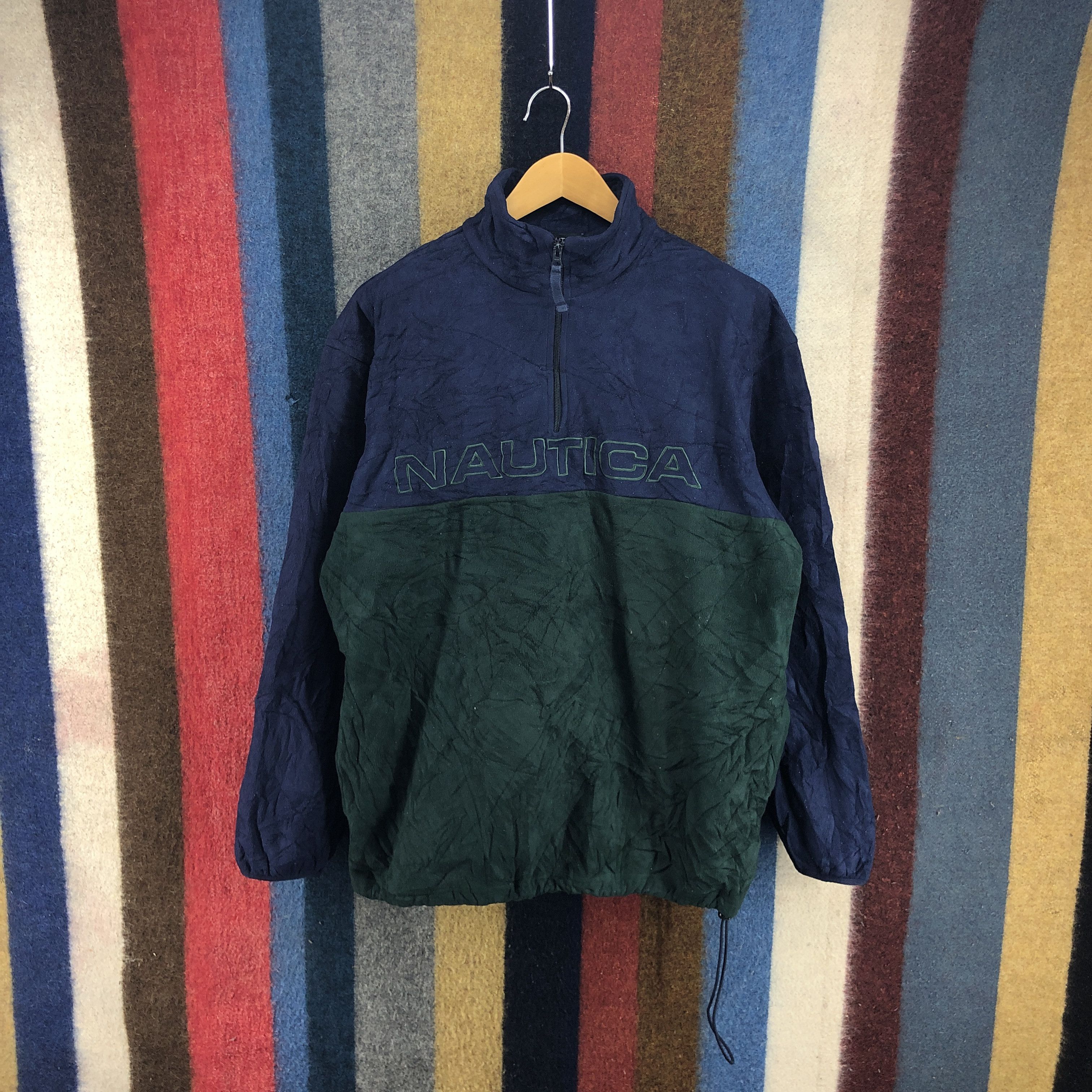 Nautica 90s Vintage NAUTICA Turtle Neck Fleece Jacket #097/E Size US L / EU 52-54 / 3 - 1 Thumbnail