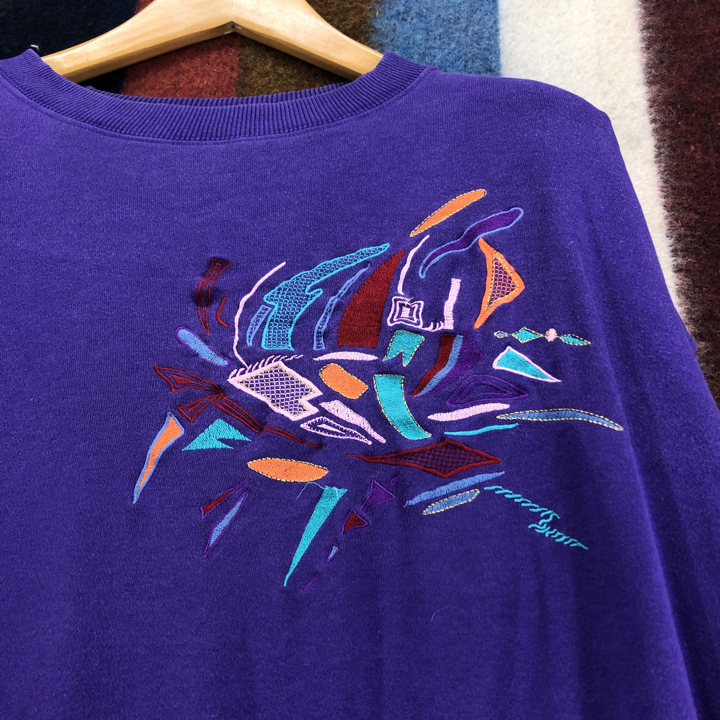 Japanese Brand Vintage UOX De DANDYSME Crew Neck Sweatshirt #0677/AC Size US L / EU 52-54 / 3 - 2 Thumbnail