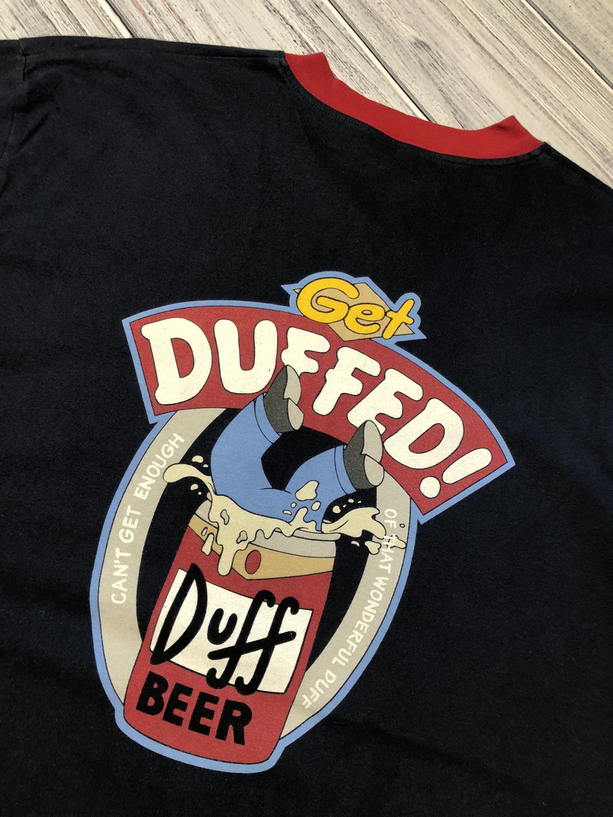 The Simpsons Vintage The Simpson T-Shirt Homer Simpson Beer Duffed V-Neck Size US XL / EU 56 / 4 - 4 Thumbnail