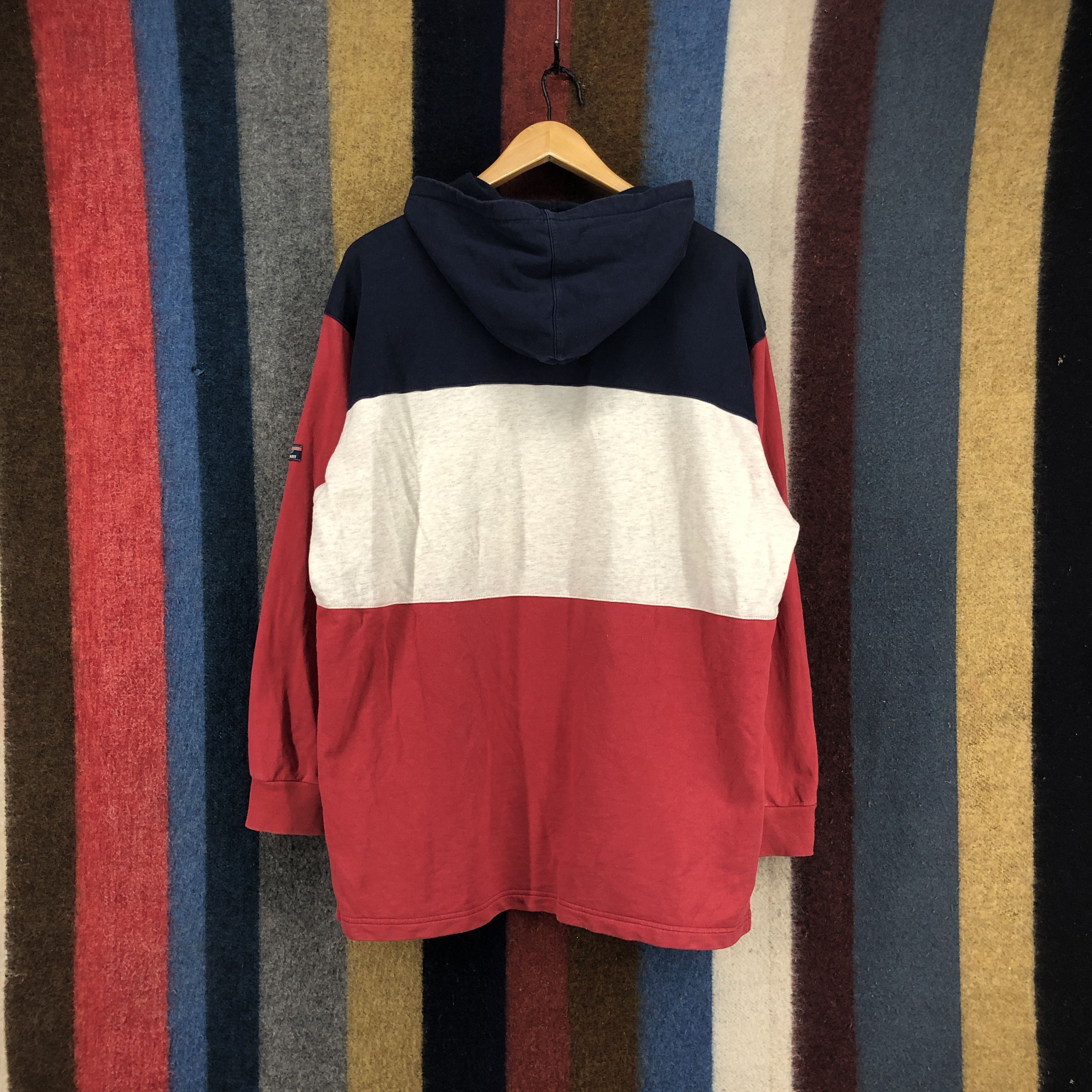 Japanese Brand NATURE PROJECT Stripe Hoodie Pullover #0702/AE Size US L / EU 52-54 / 3 - 9 Thumbnail