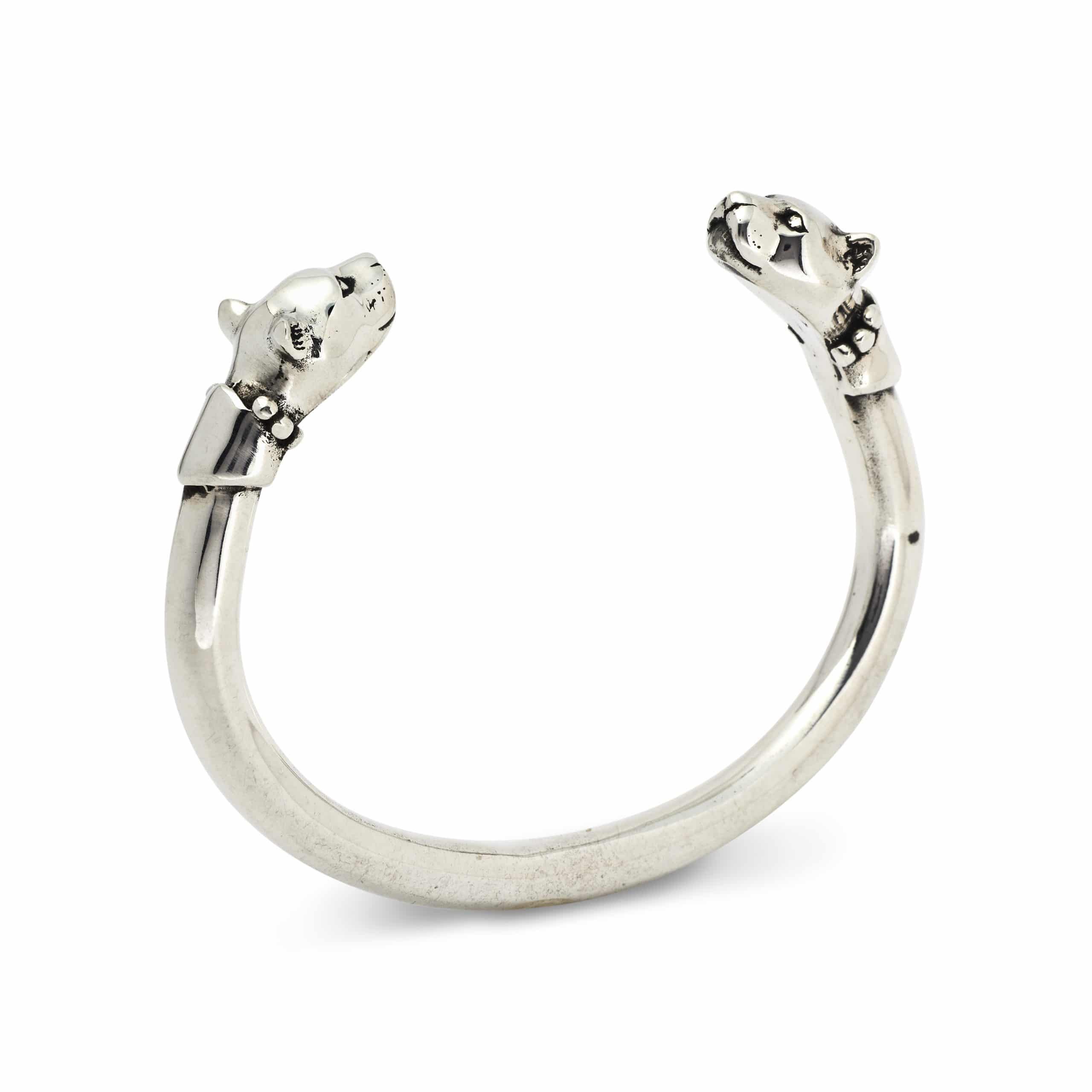 image of Tgf The Great Frog Wildcat Bangle in Silver, Men's