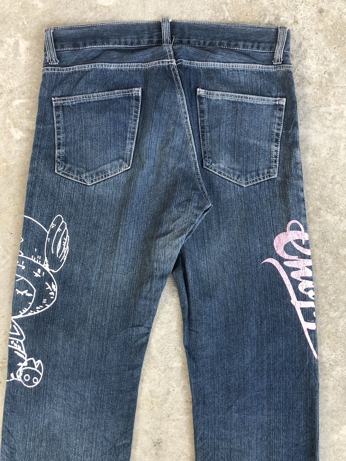 Anime Japanese One piece Painted Distressed Jeans Size US 36 / EU 52 - 8 Thumbnail