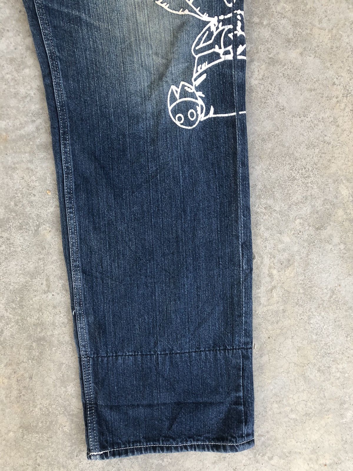 Anime Japanese One piece Painted Distressed Jeans Size US 36 / EU 52 - 7 Thumbnail