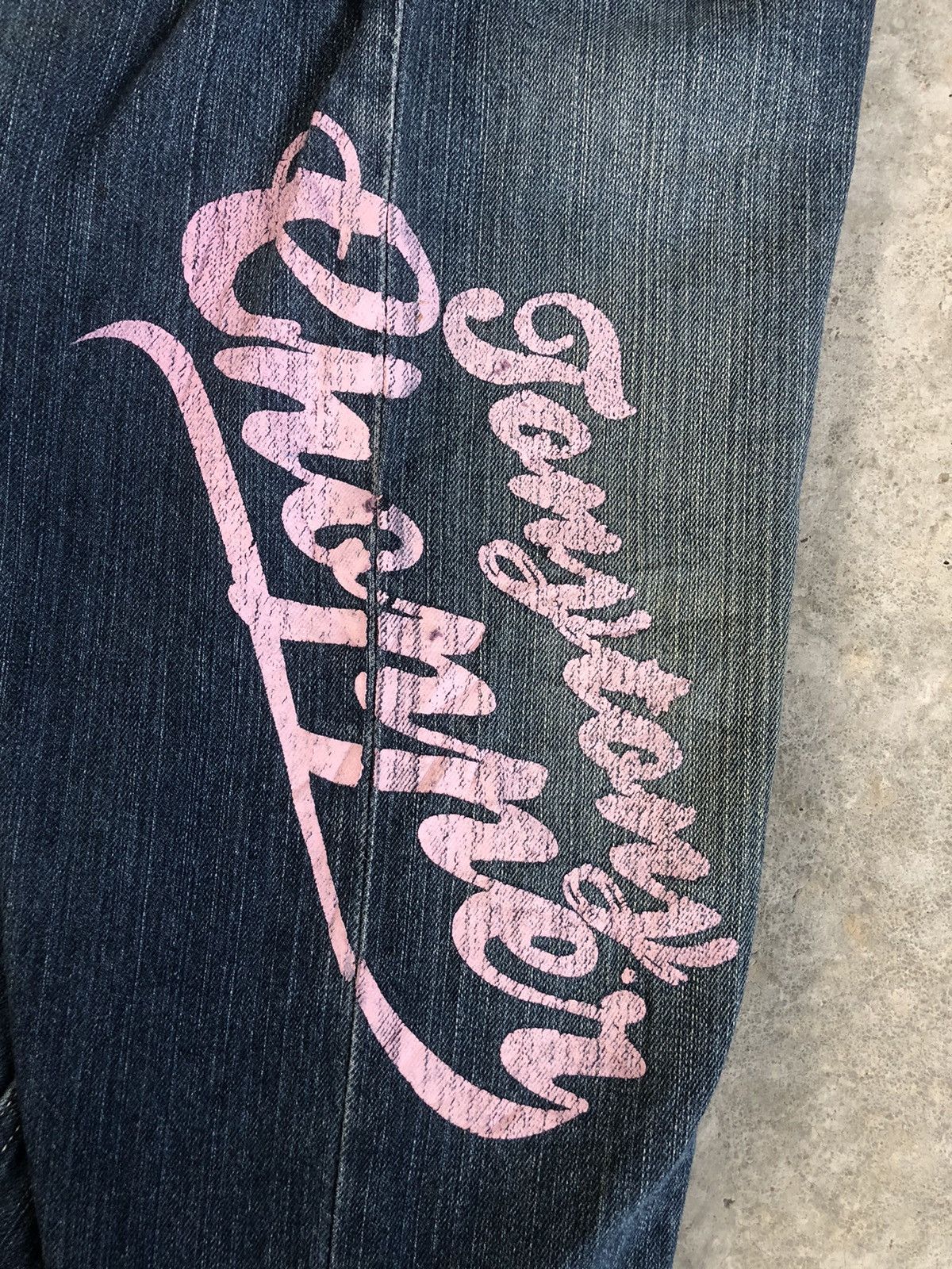 Anime Japanese One piece Painted Distressed Jeans Size US 36 / EU 52 - 14 Thumbnail
