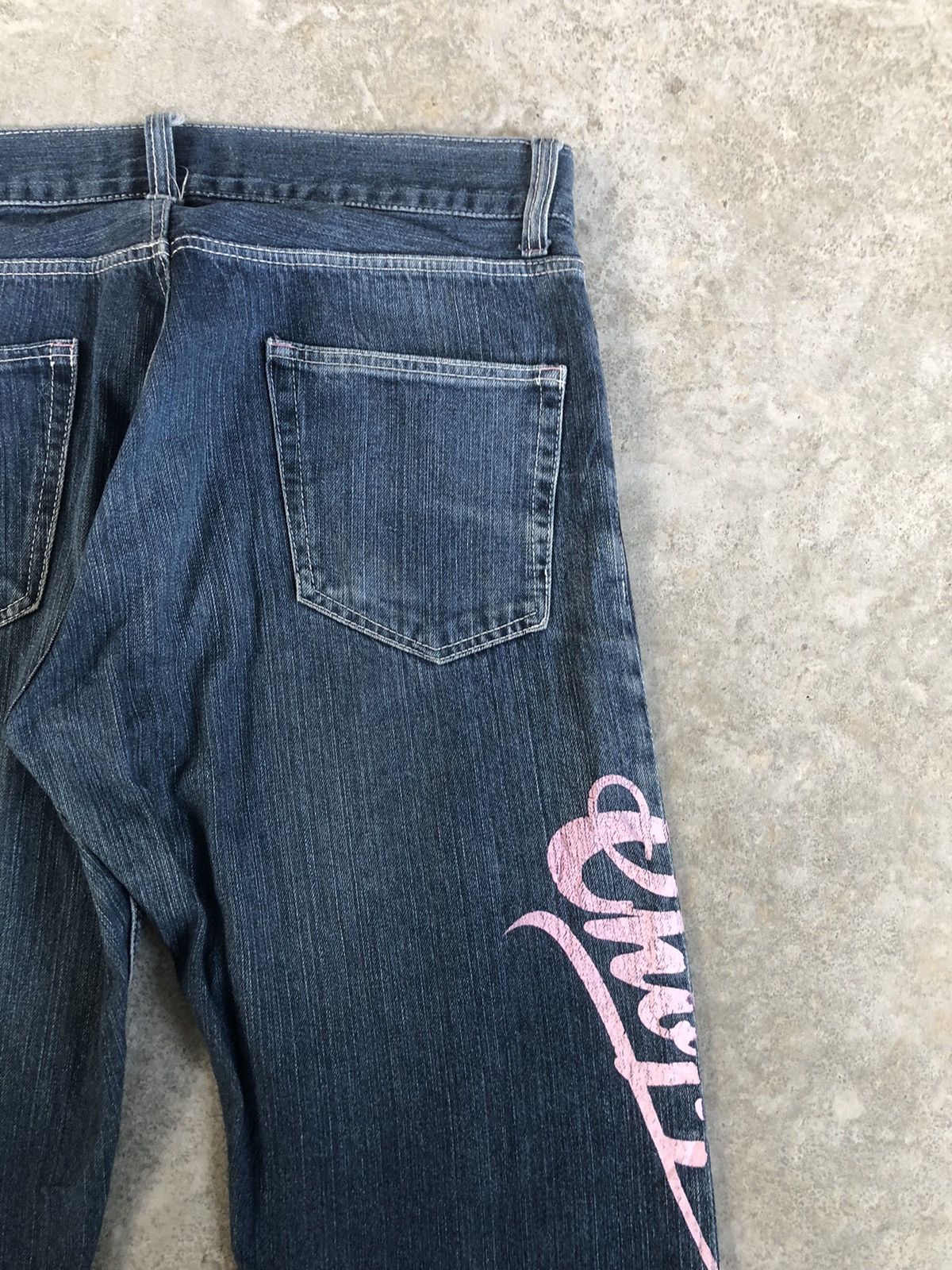 Anime Japanese One piece Painted Distressed Jeans Size US 36 / EU 52 - 10 Thumbnail