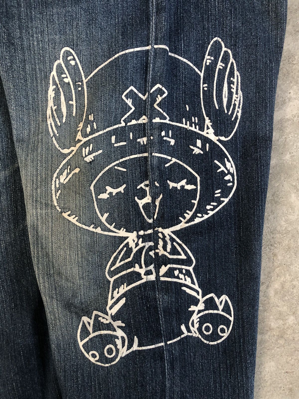 Anime Japanese One piece Painted Distressed Jeans Size US 36 / EU 52 - 13 Thumbnail
