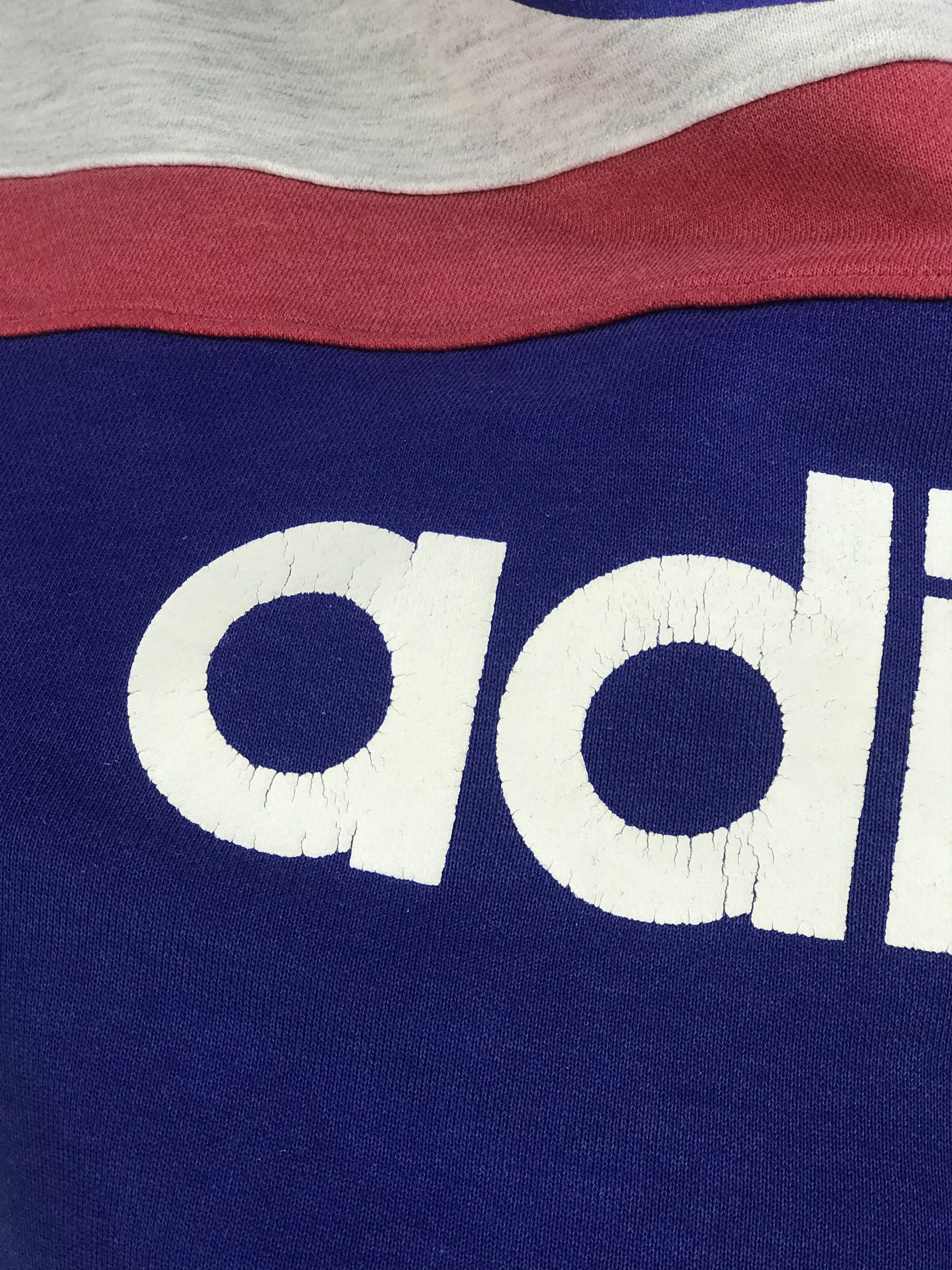 Adidas VINTAGE ADIDAS BIG LOGO SWEASHIRT Size US L / EU 52-54 / 3 - 6 Thumbnail