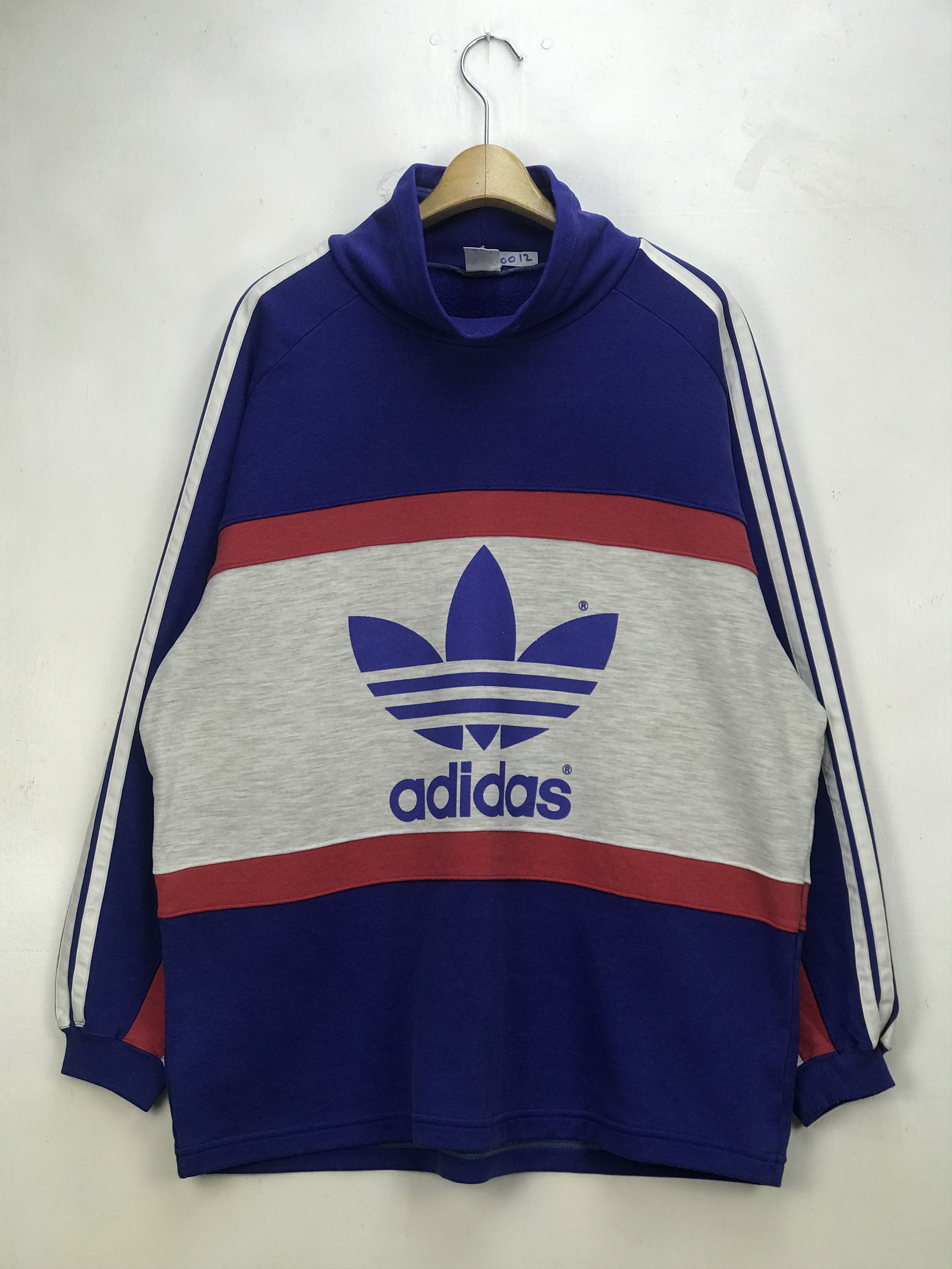 Adidas VINTAGE ADIDAS BIG LOGO SWEASHIRT Size US L / EU 52-54 / 3 - 1 Thumbnail