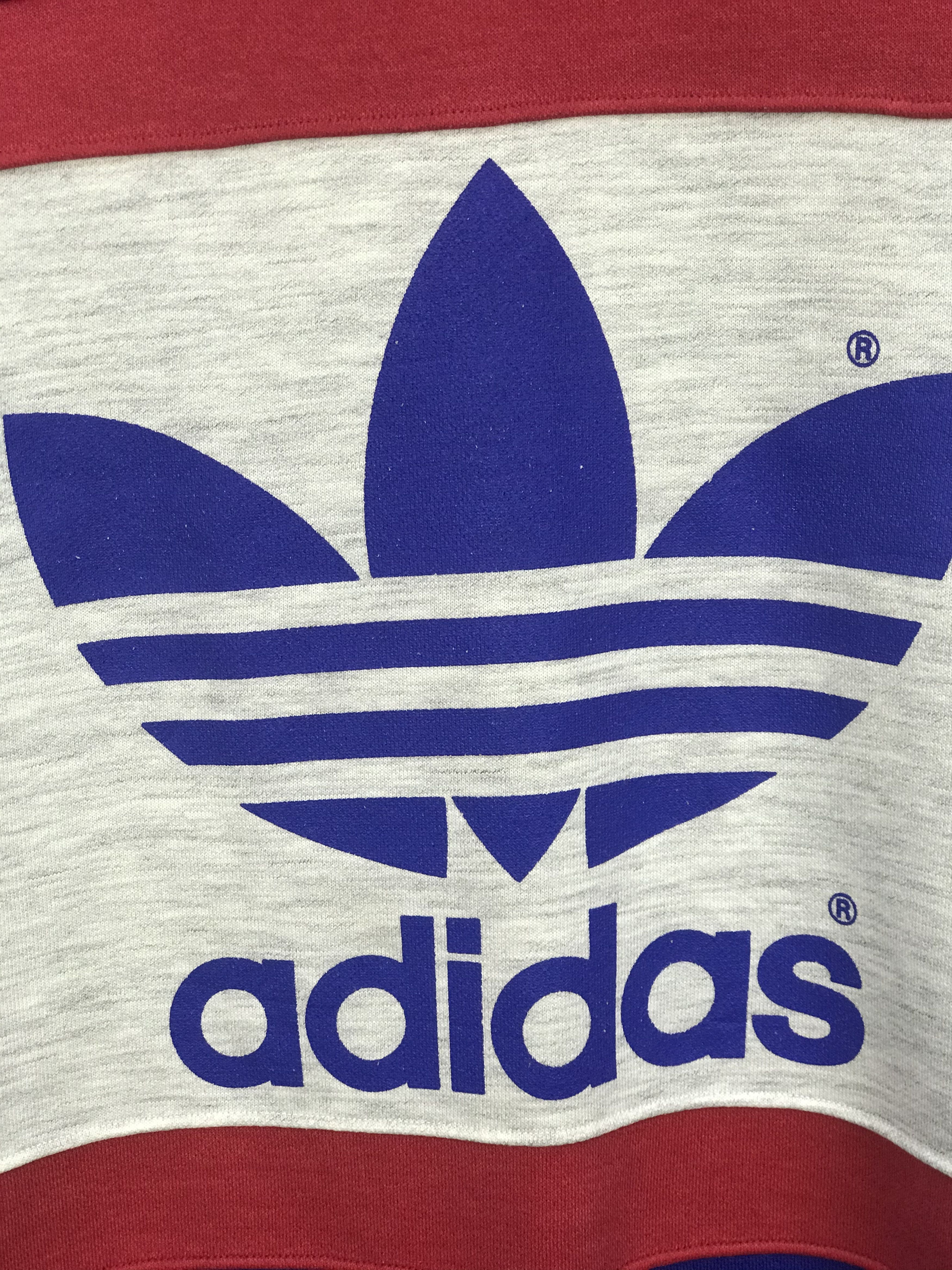 Adidas VINTAGE ADIDAS BIG LOGO SWEASHIRT Size US L / EU 52-54 / 3 - 3 Thumbnail