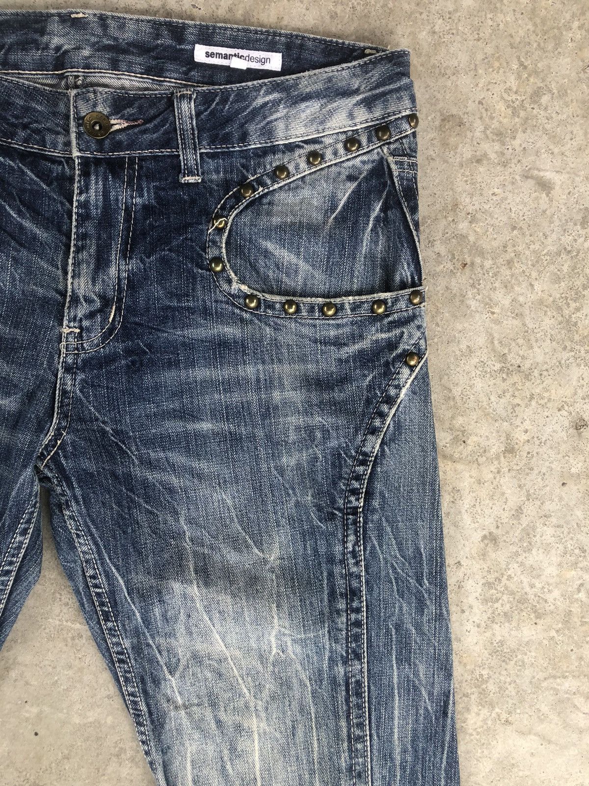 semanticdesign Japanese Semantic Design Punk Style Flared Jeans Size US 34 / EU 50 - 6 Thumbnail