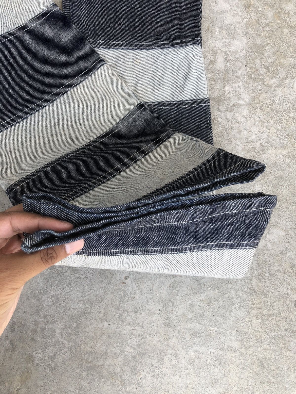 If Six Was Nine Japanese Members Flared Jeans Patchwork Denim Size US 27 - 13 Thumbnail