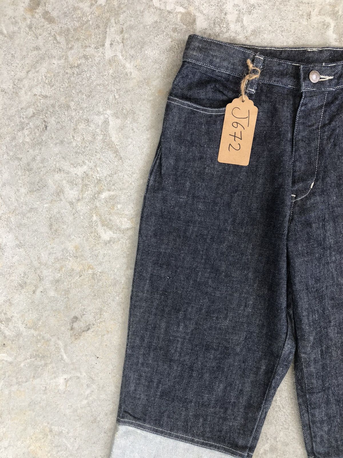 If Six Was Nine Japanese Members Flared Jeans Patchwork Denim Size US 27 - 4 Thumbnail