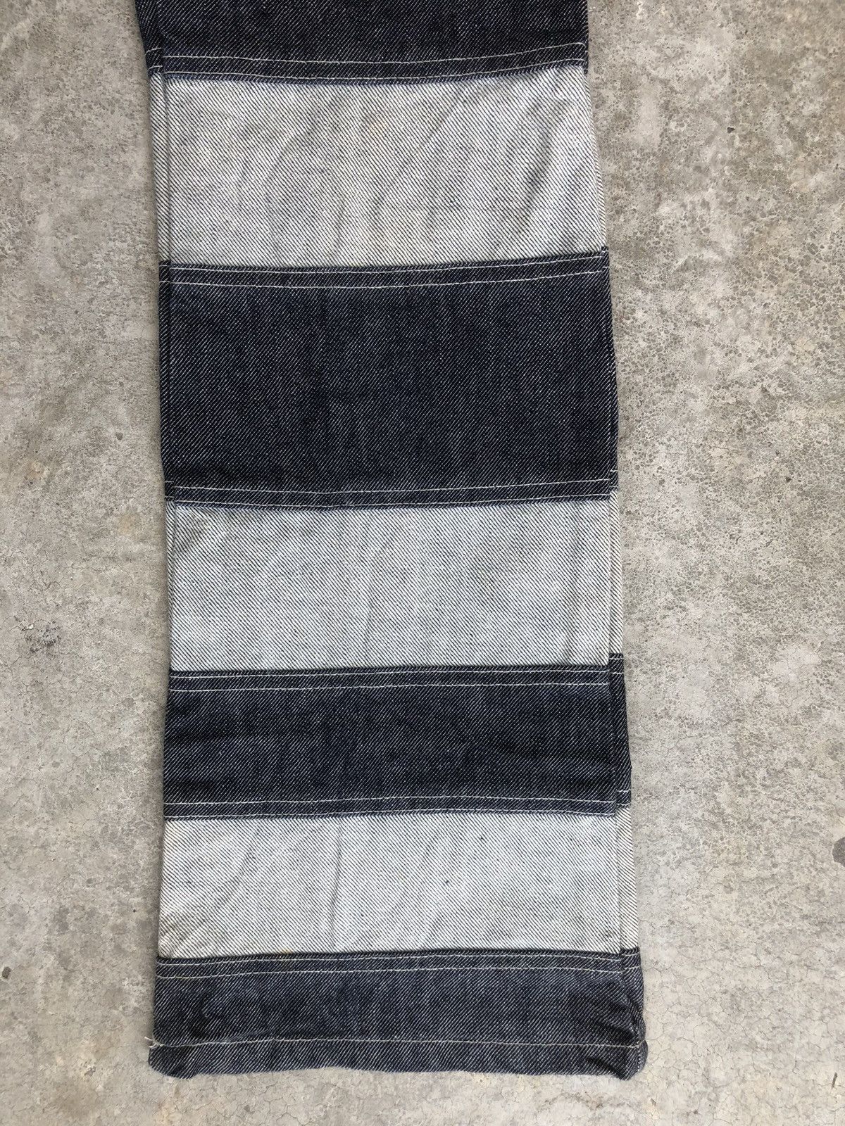 If Six Was Nine Japanese Members Flared Jeans Patchwork Denim Size US 27 - 7 Thumbnail