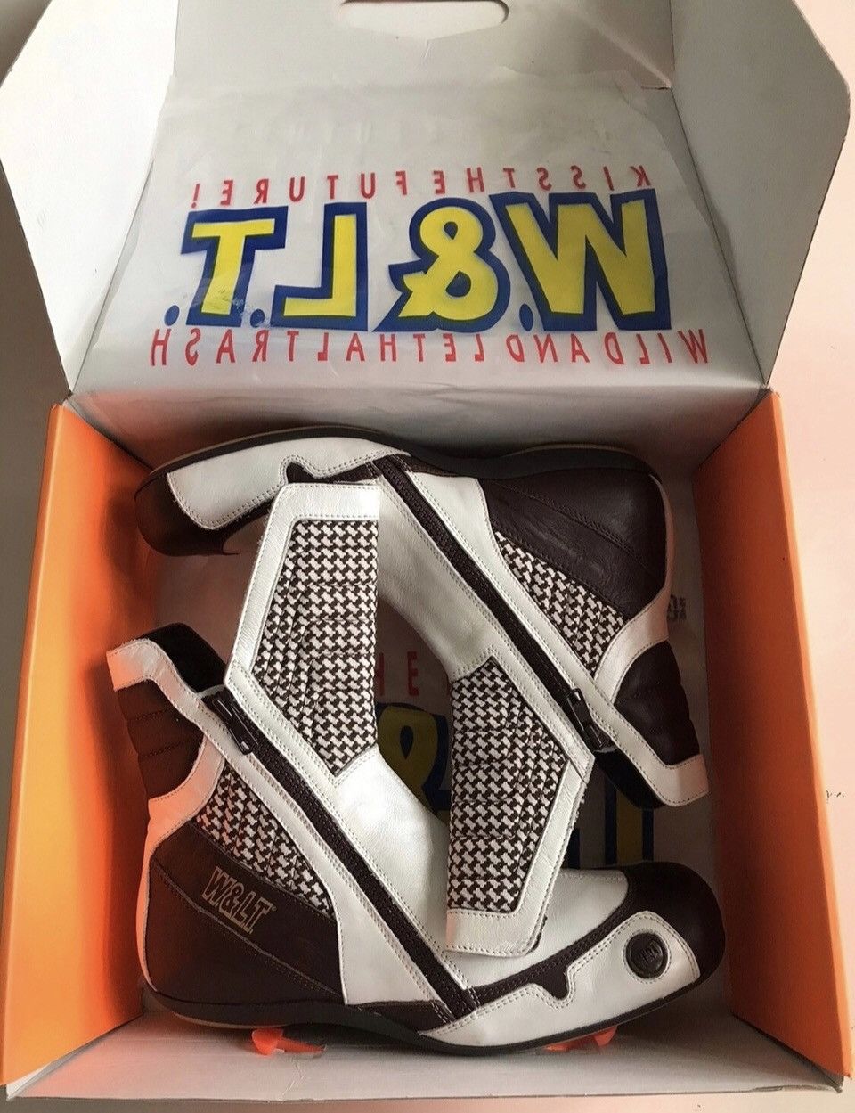 image of W Lt Walter Van Beirendonck Walter Van Beirendonck Moto Wrestling High Top Sneakers, Men's (Size 7)