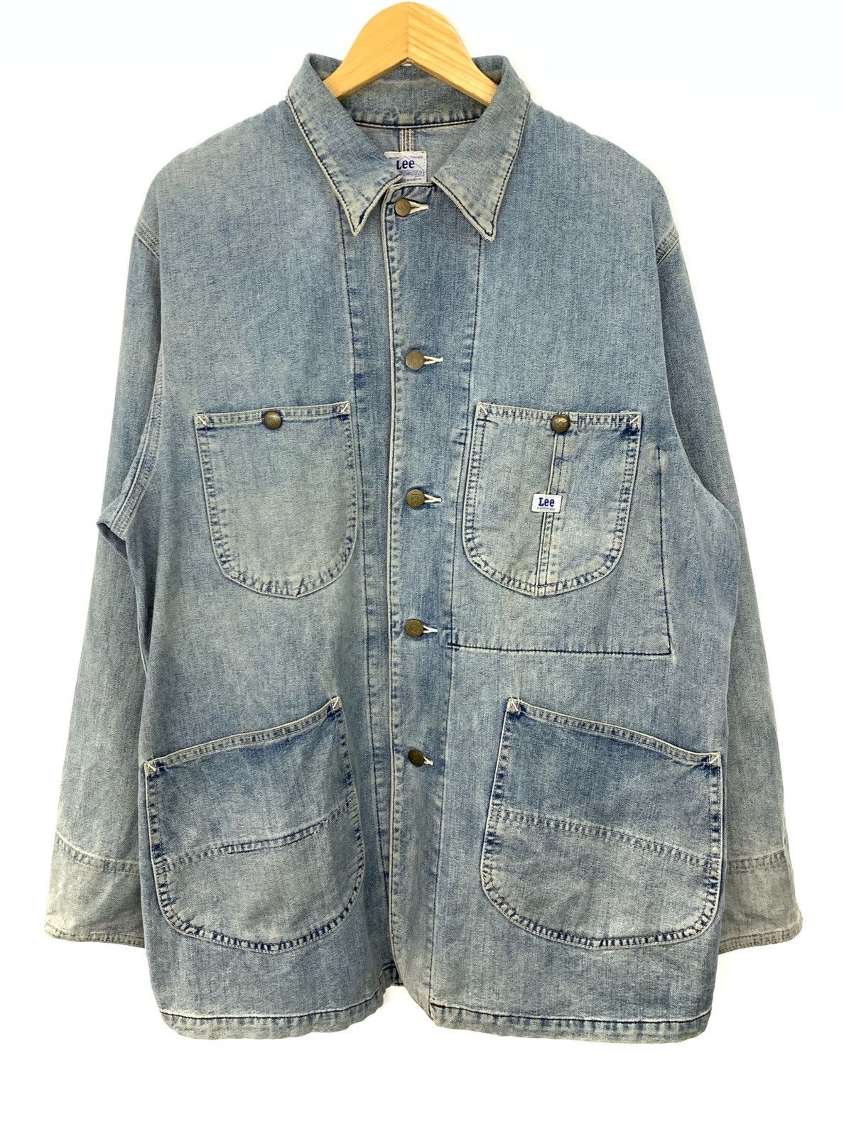 Lee × Vintage ☃️ Vintage 70s rips faded Lee Union Made worker denim jacket Size US M / EU 48-50 / 2 - 1 Thumbnail
