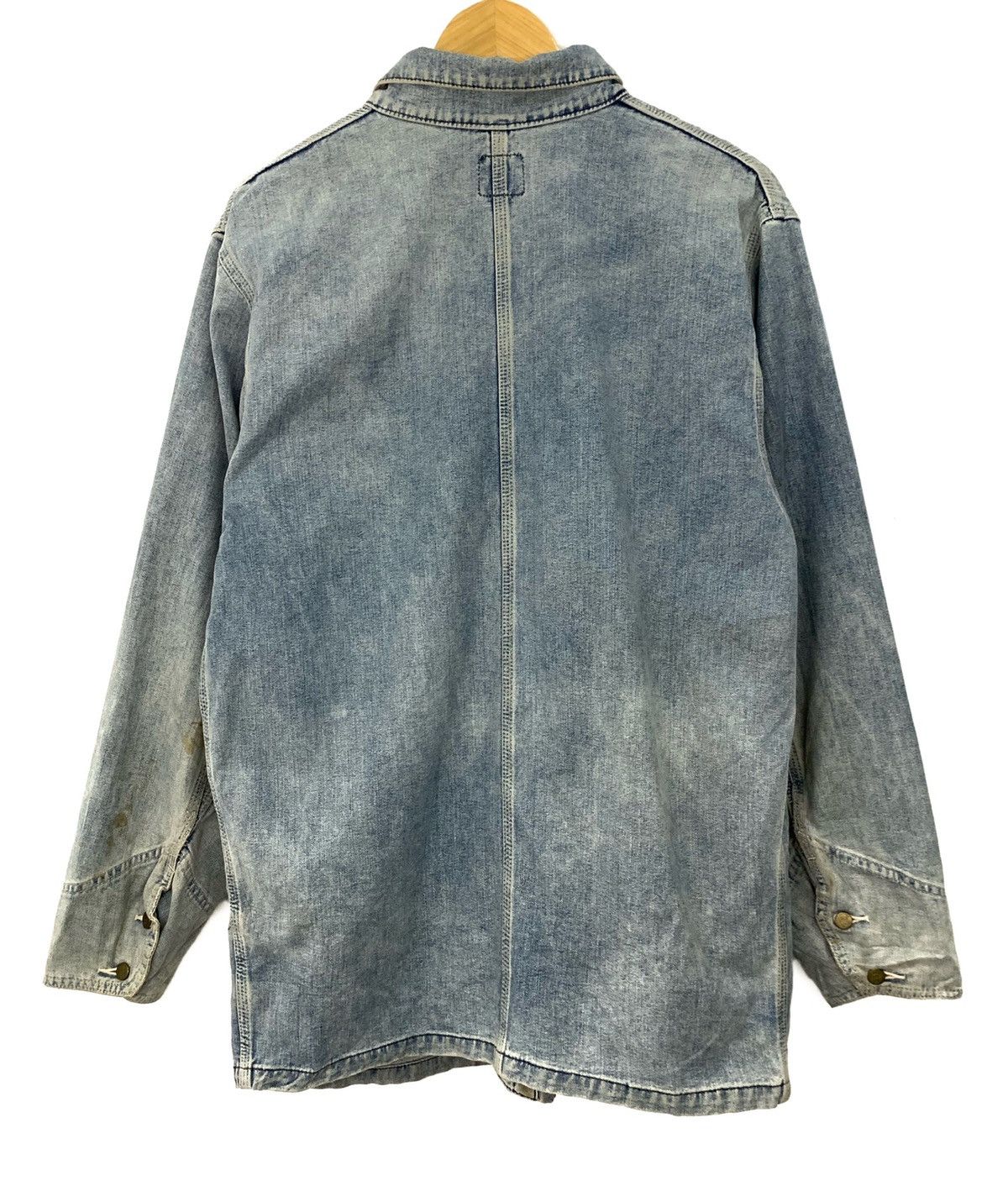Lee × Vintage ☃️ Vintage 70s rips faded Lee Union Made worker denim jacket Size US M / EU 48-50 / 2 - 3 Thumbnail